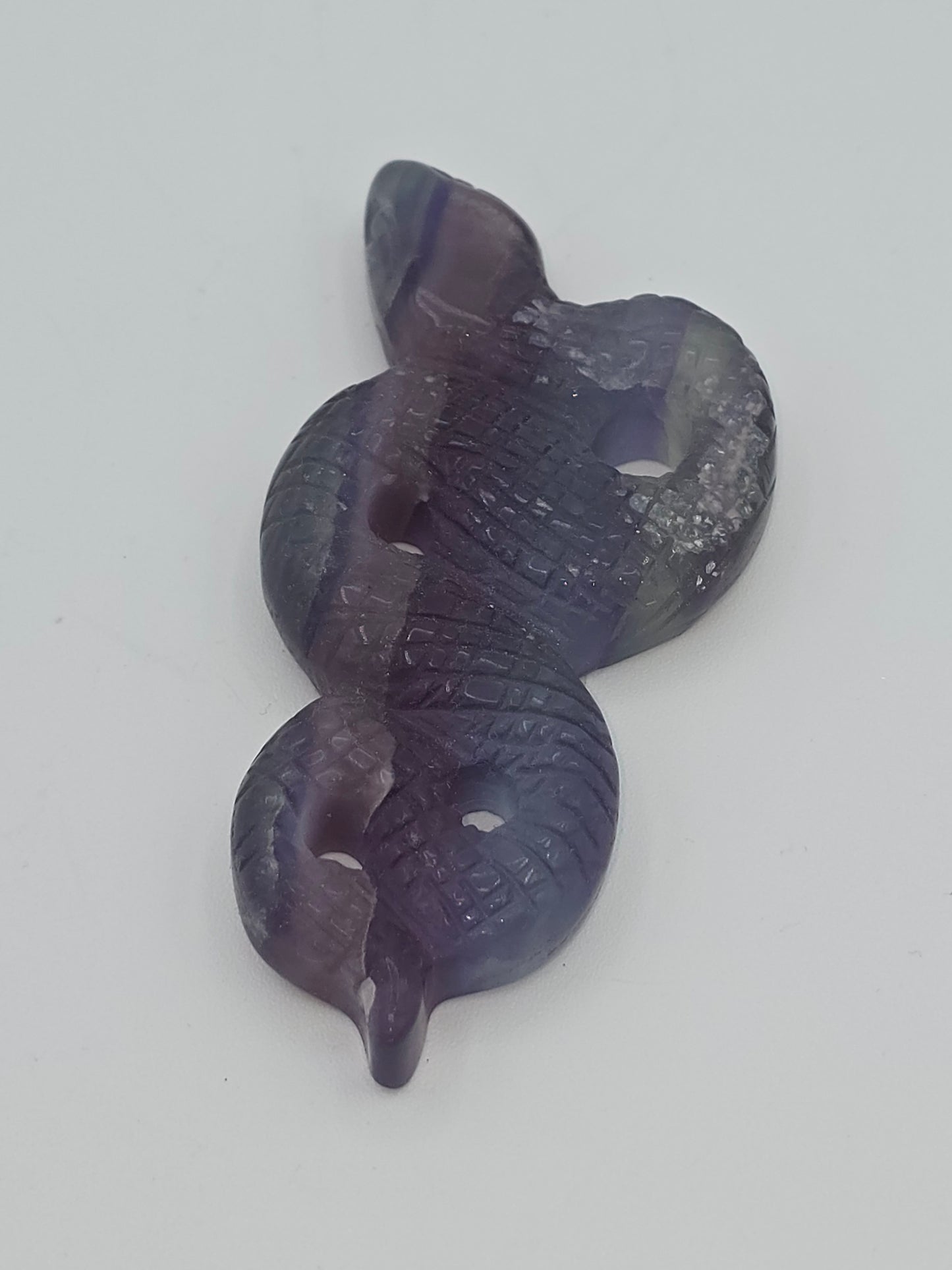 Fluorite Snake Carving