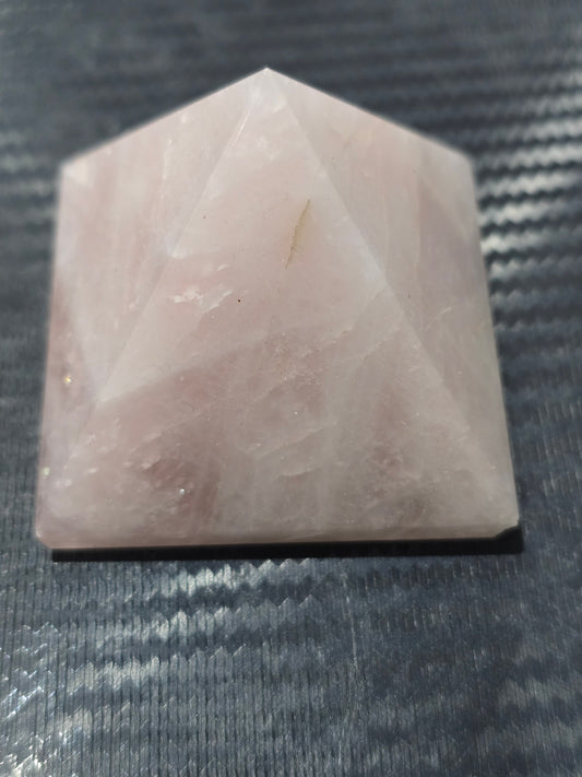 Rose Quartz Pyramid Carving