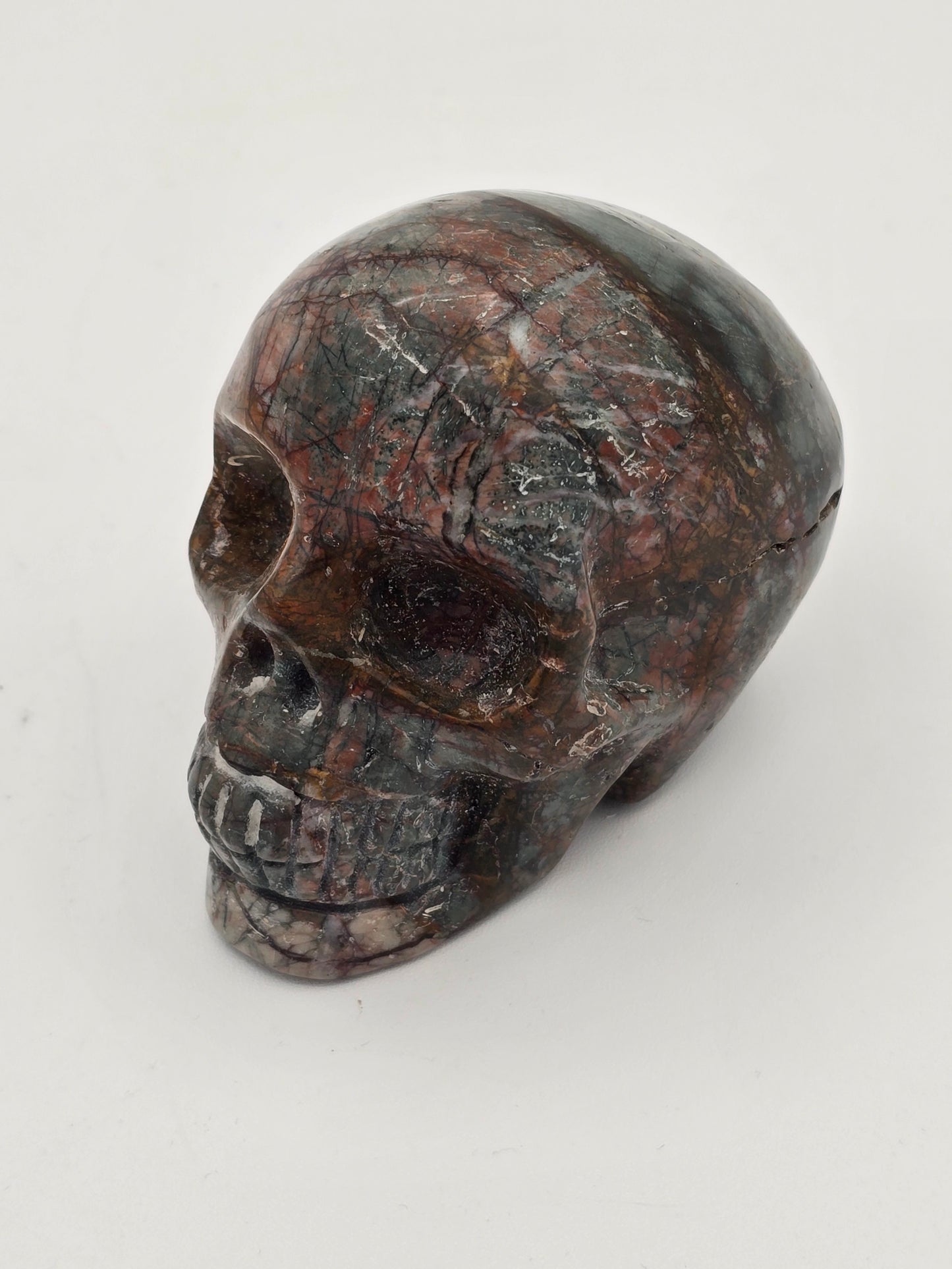 Cherry Creek Jasper Skull Carving