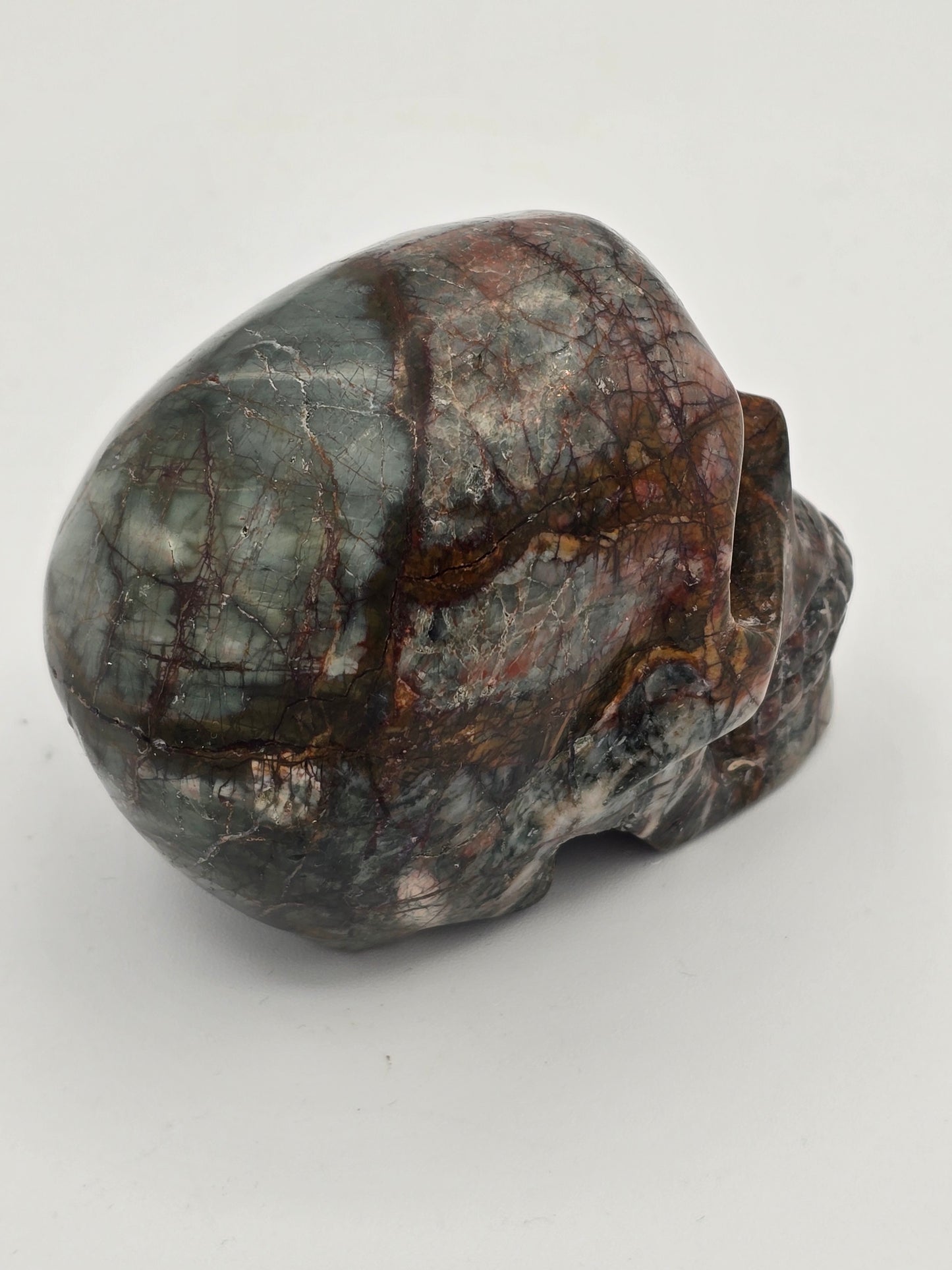 Cherry Creek Jasper Skull Carving