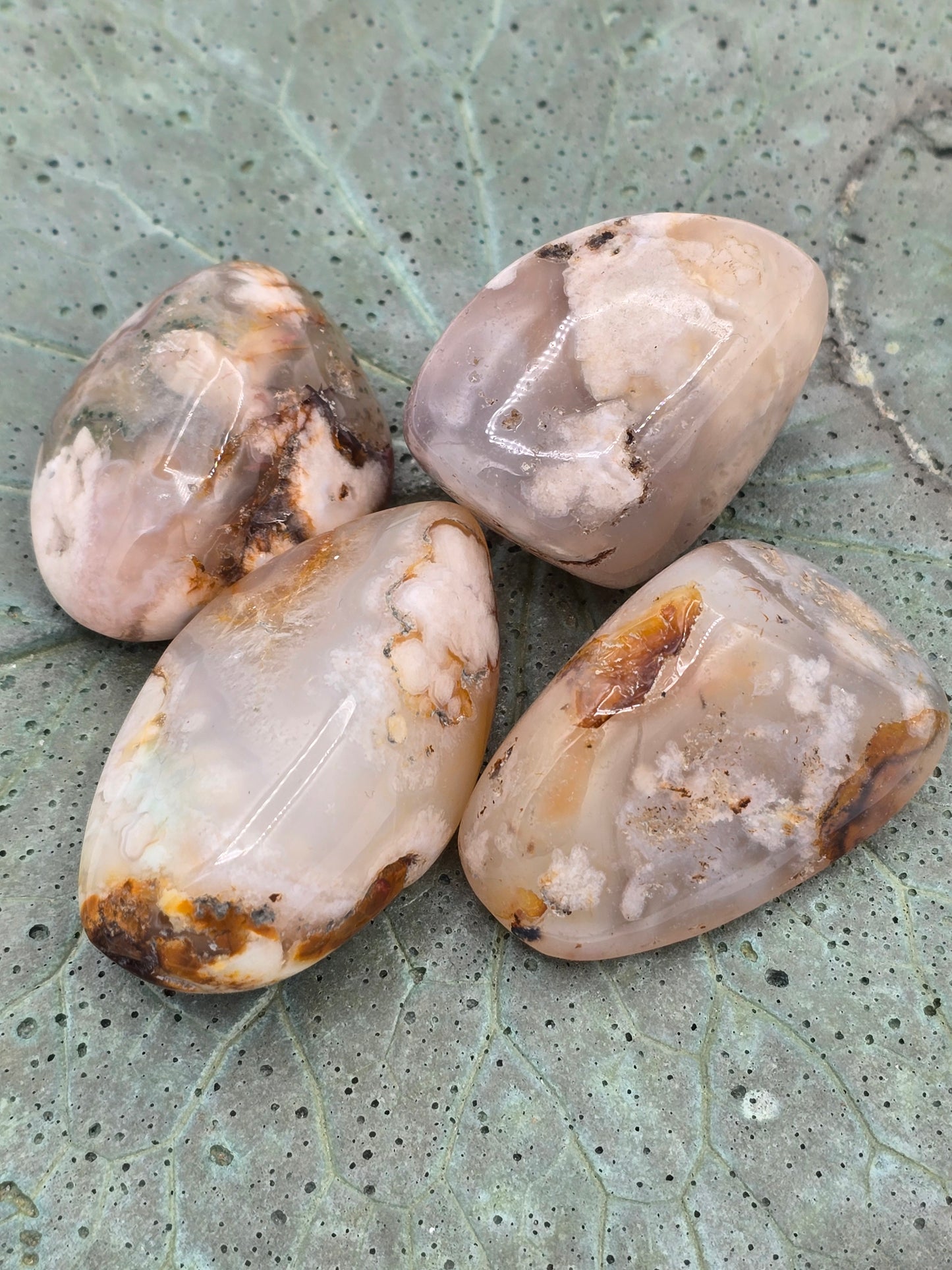 Flower Agate Tumbles (Large)