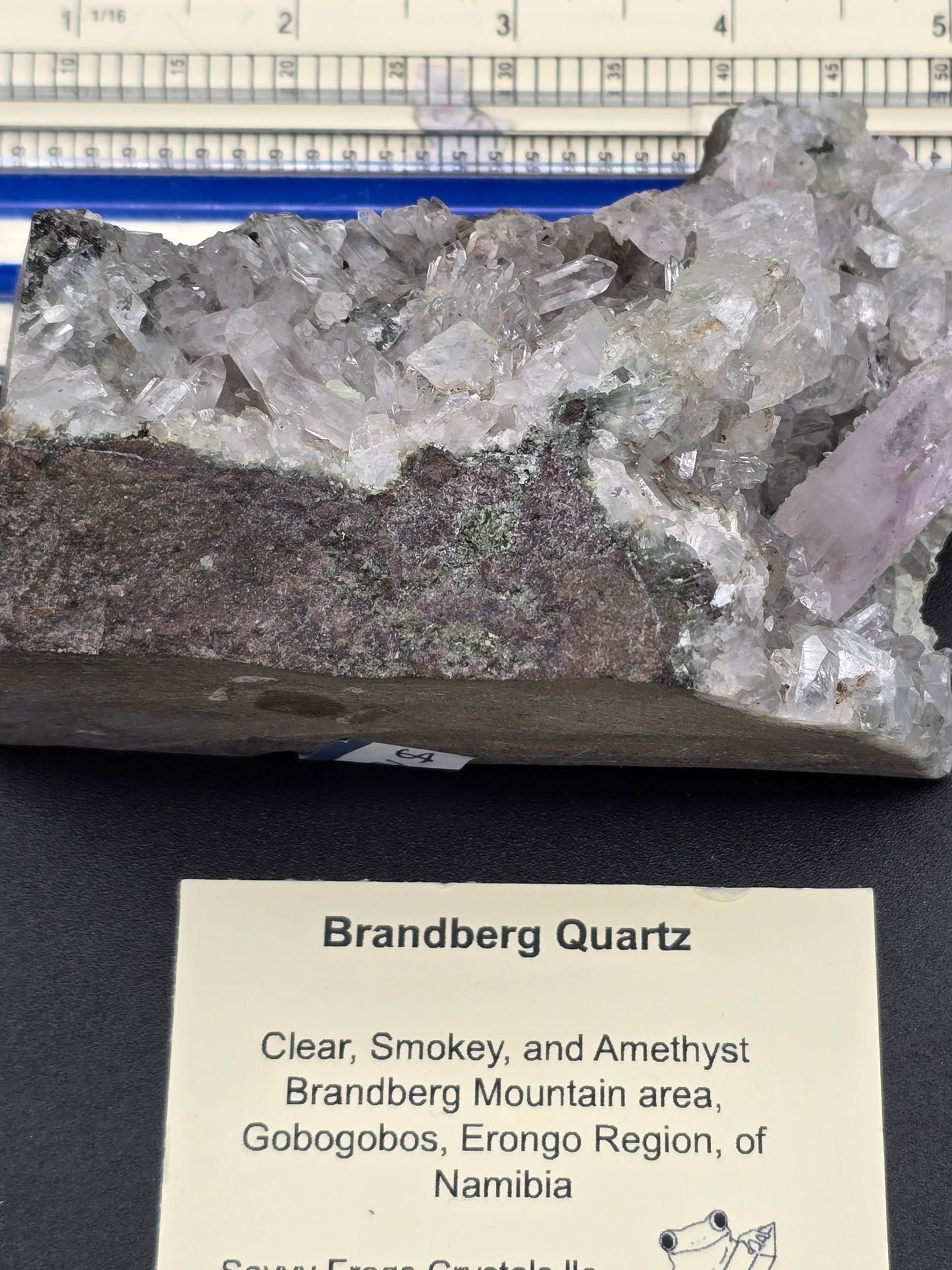 Brandberg Quartz Amethyst on matrix