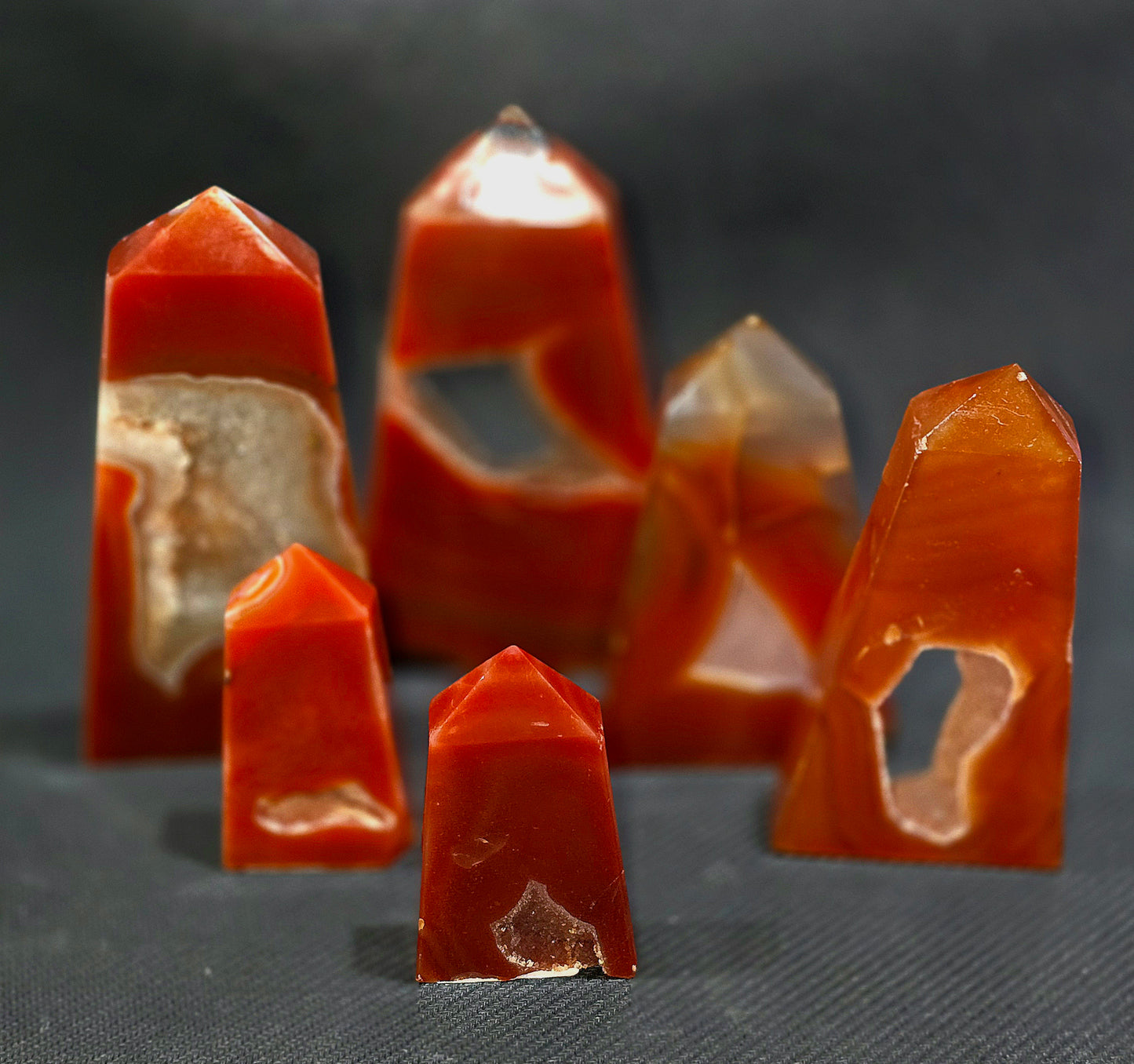 Carnelian Geode Towers