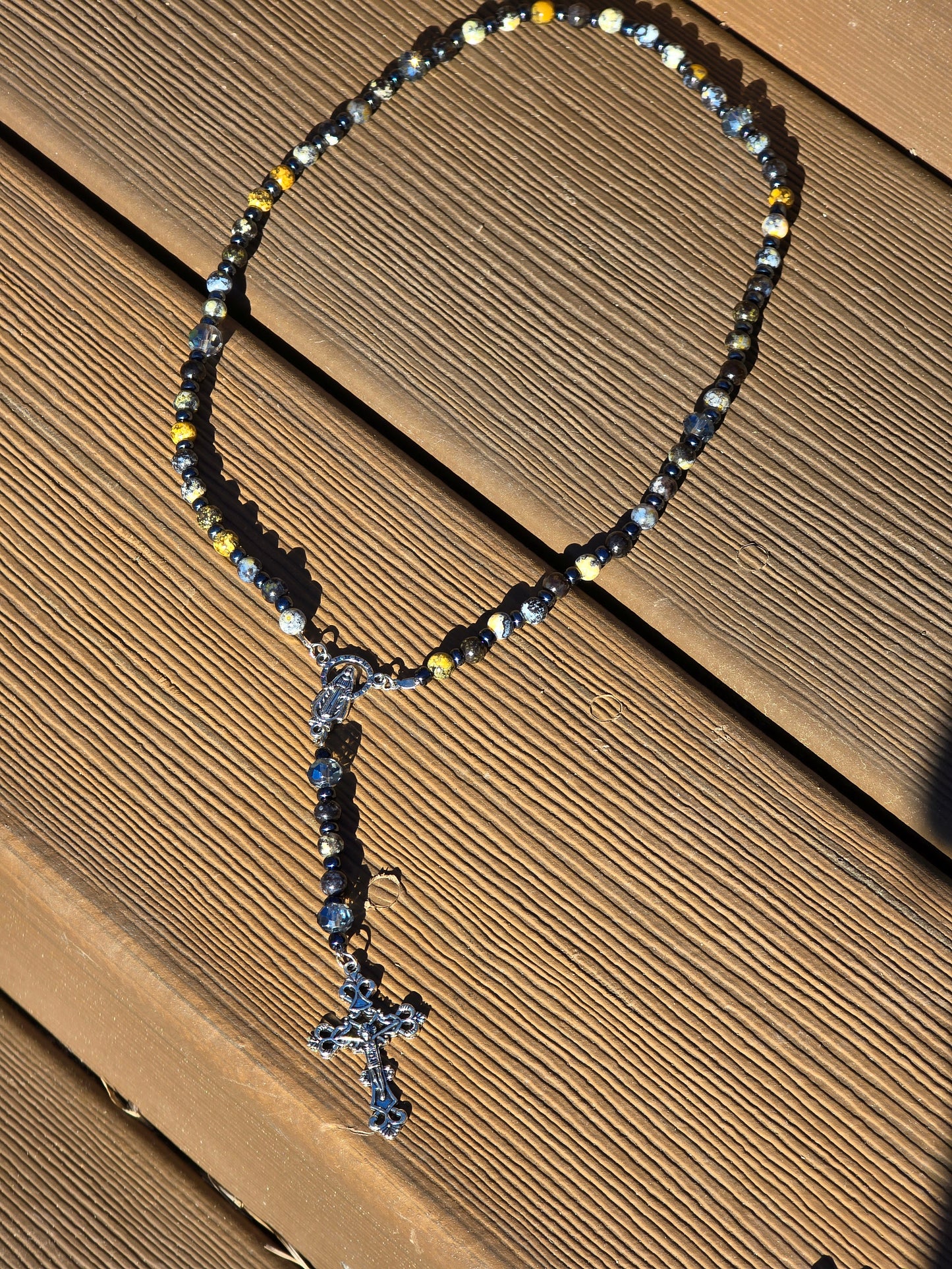 Blue Sea Jasper Rosary Beads