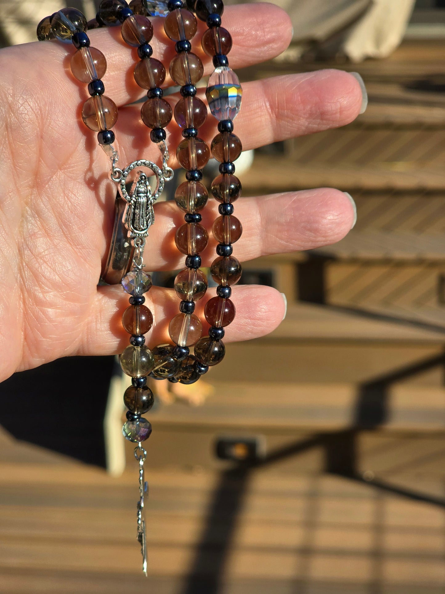 Smokey Quartz Rosary Beads