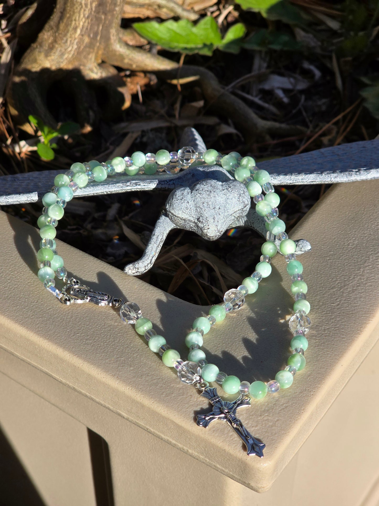 Green Pectolite Rosary Beads