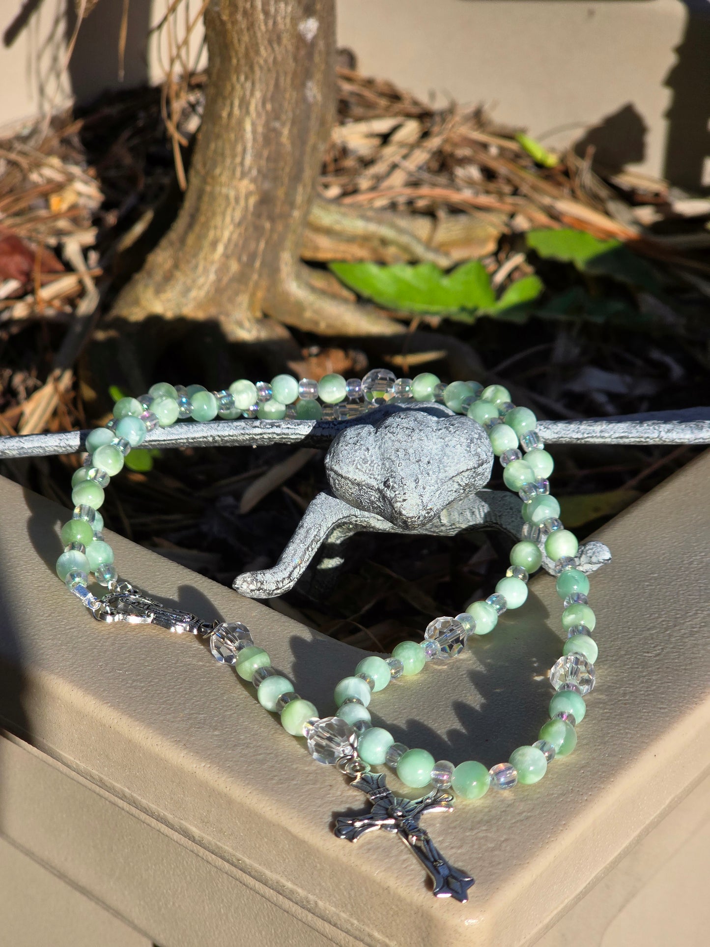 Green Pectolite Rosary Beads