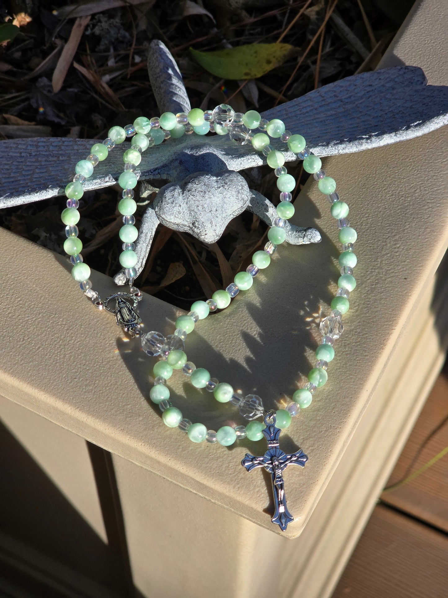 Green Pectolite Rosary Beads