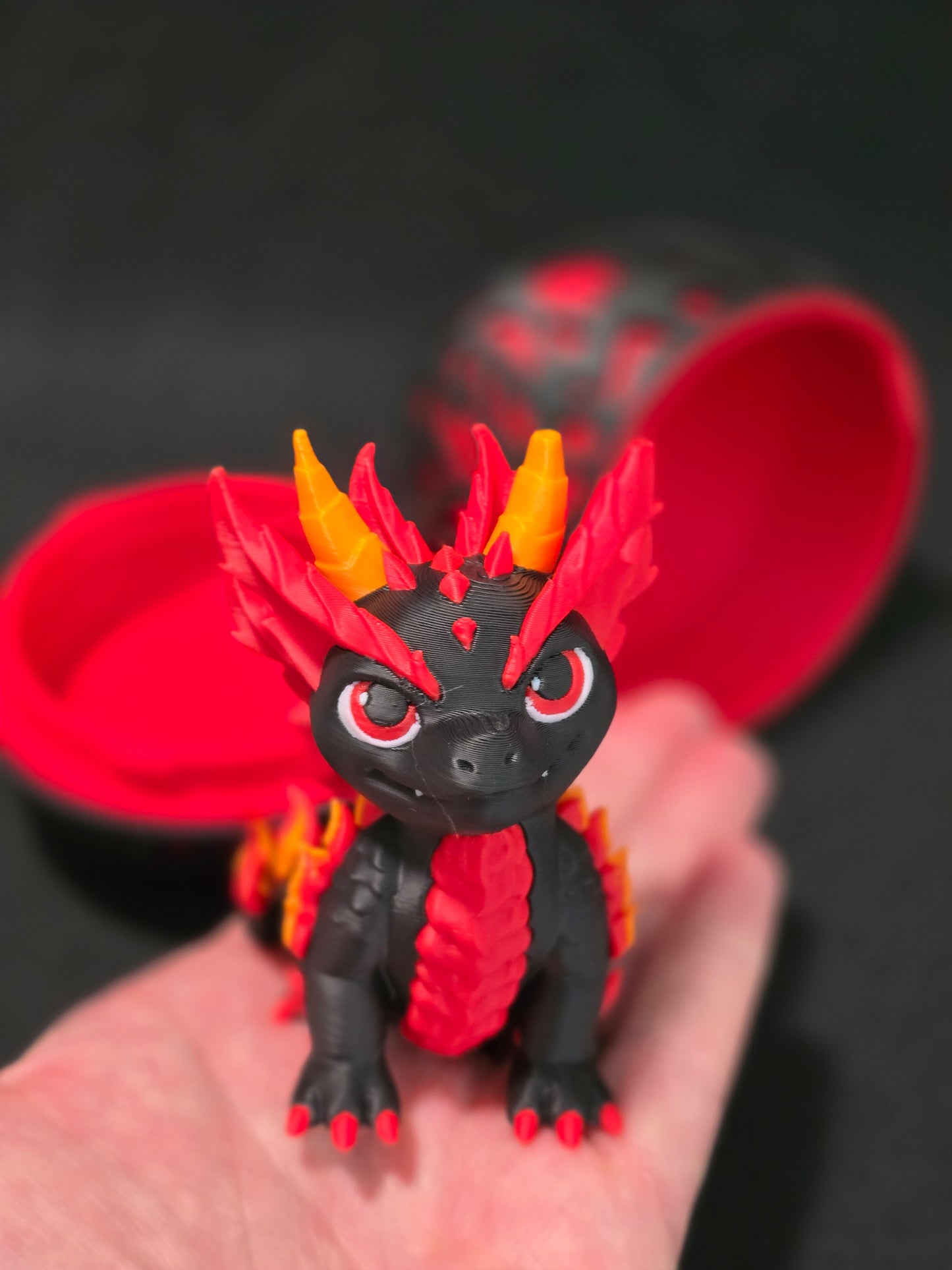 Magma Baby Dragon with egg