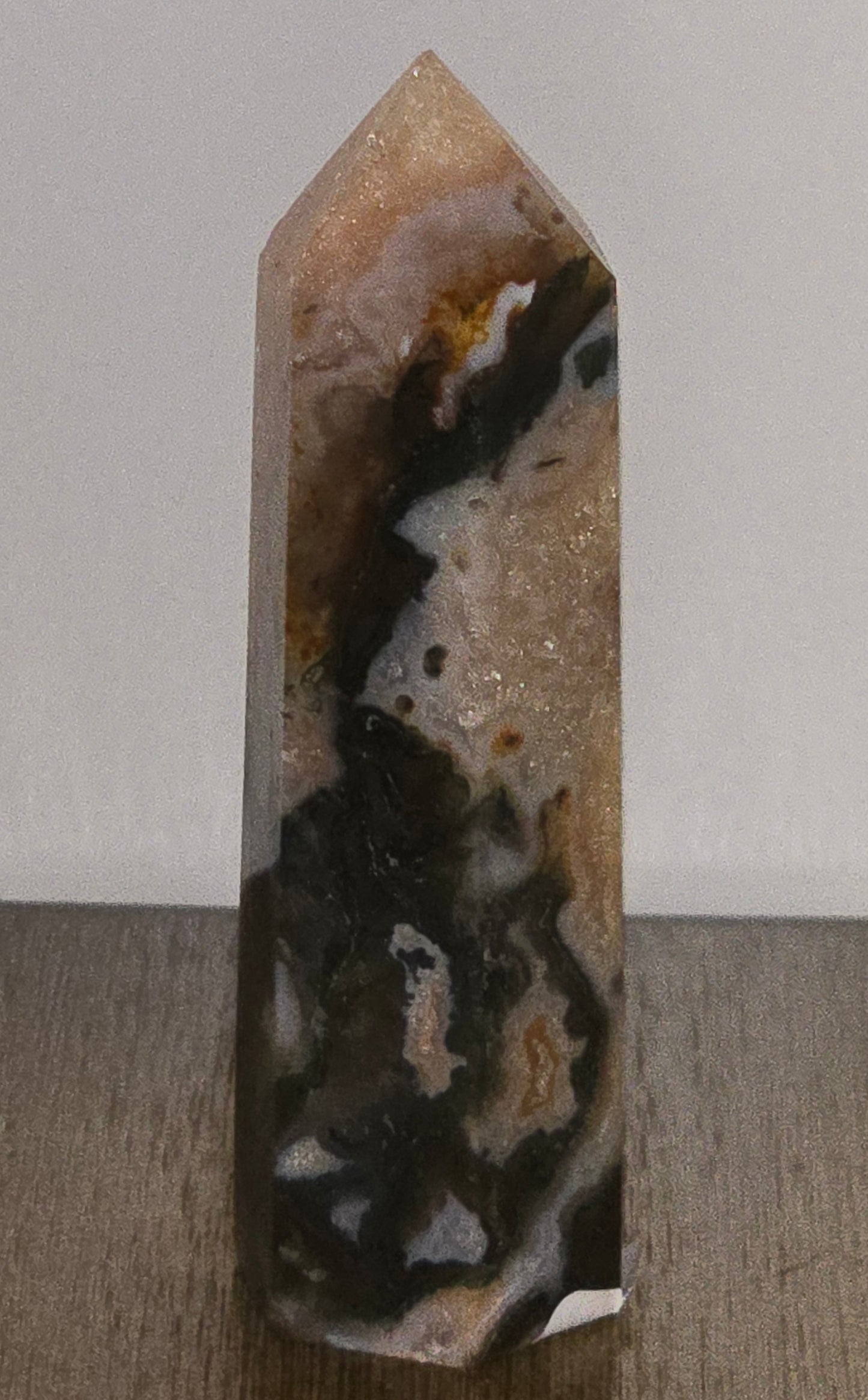 Red Moss Agate Tower