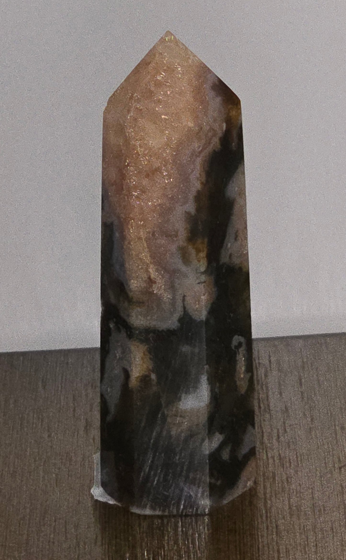 Red Moss Agate Tower