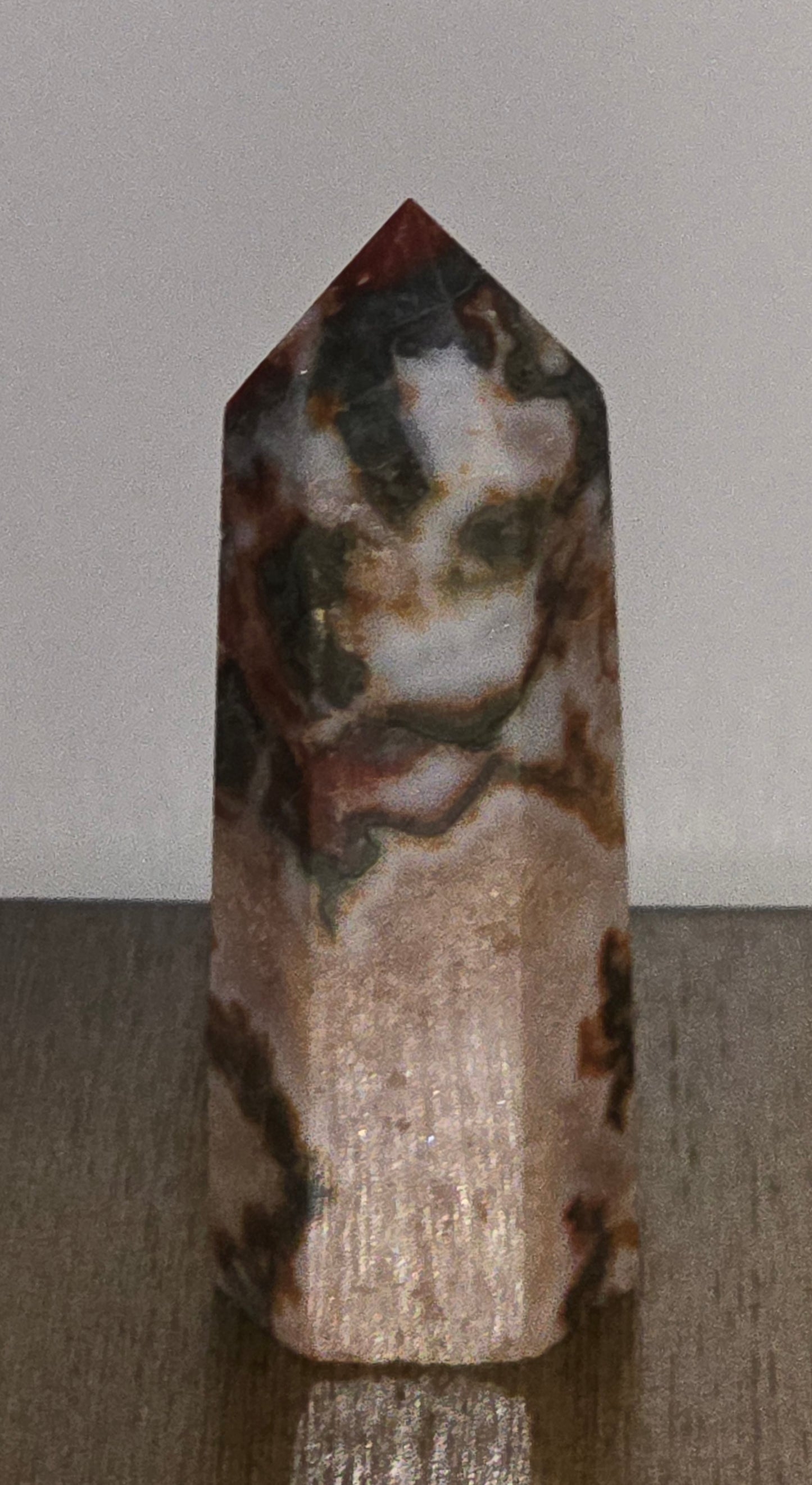 Red Moss Agate Tower