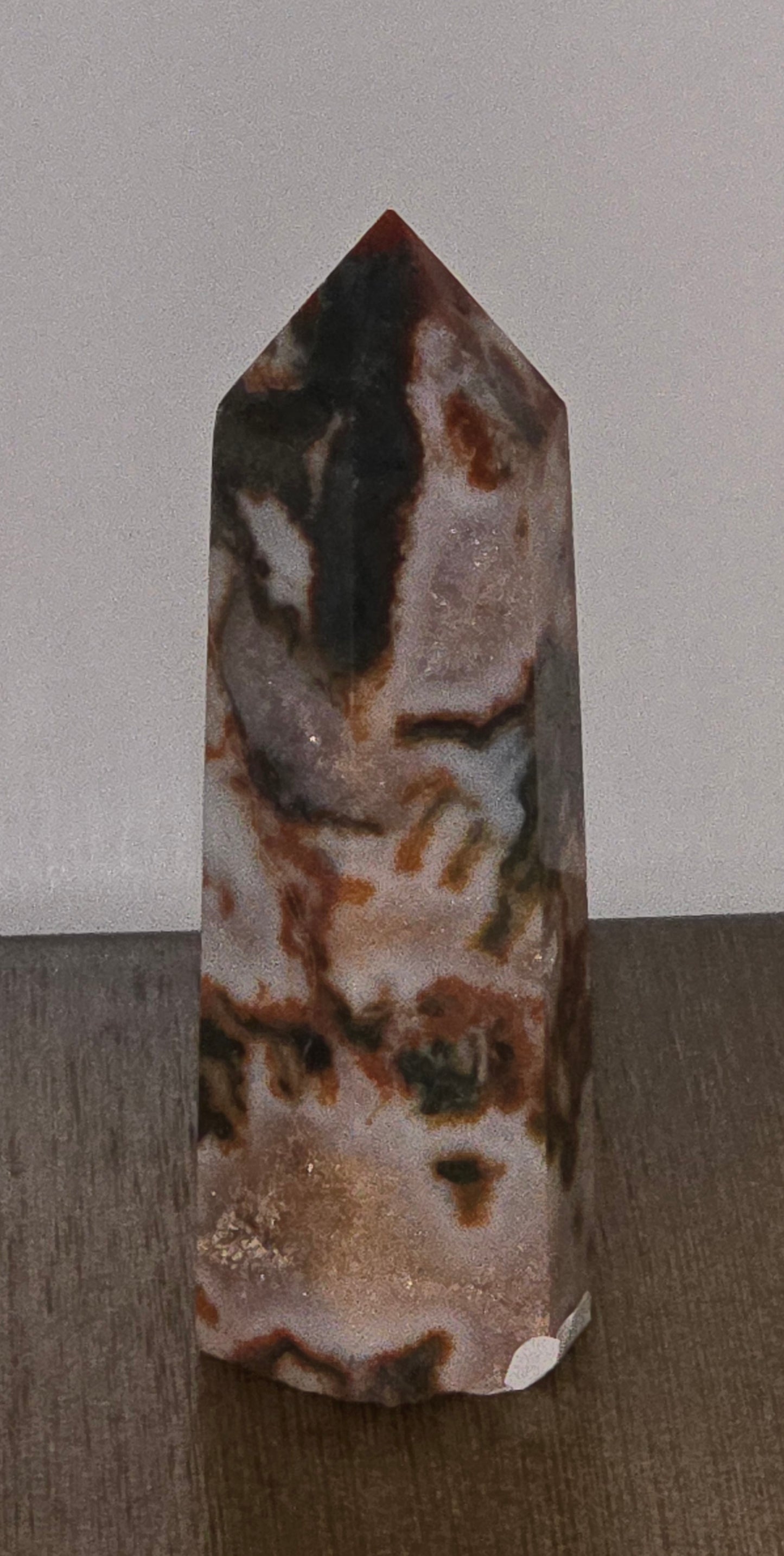 Red Moss Agate Tower