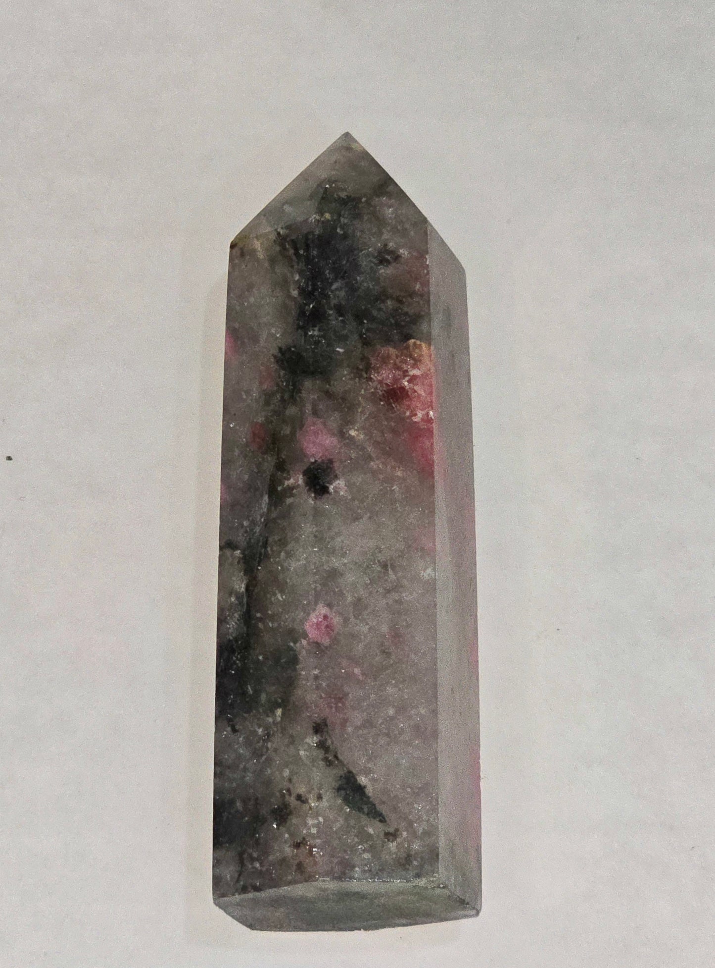 Rhodonite in Quartz Tower