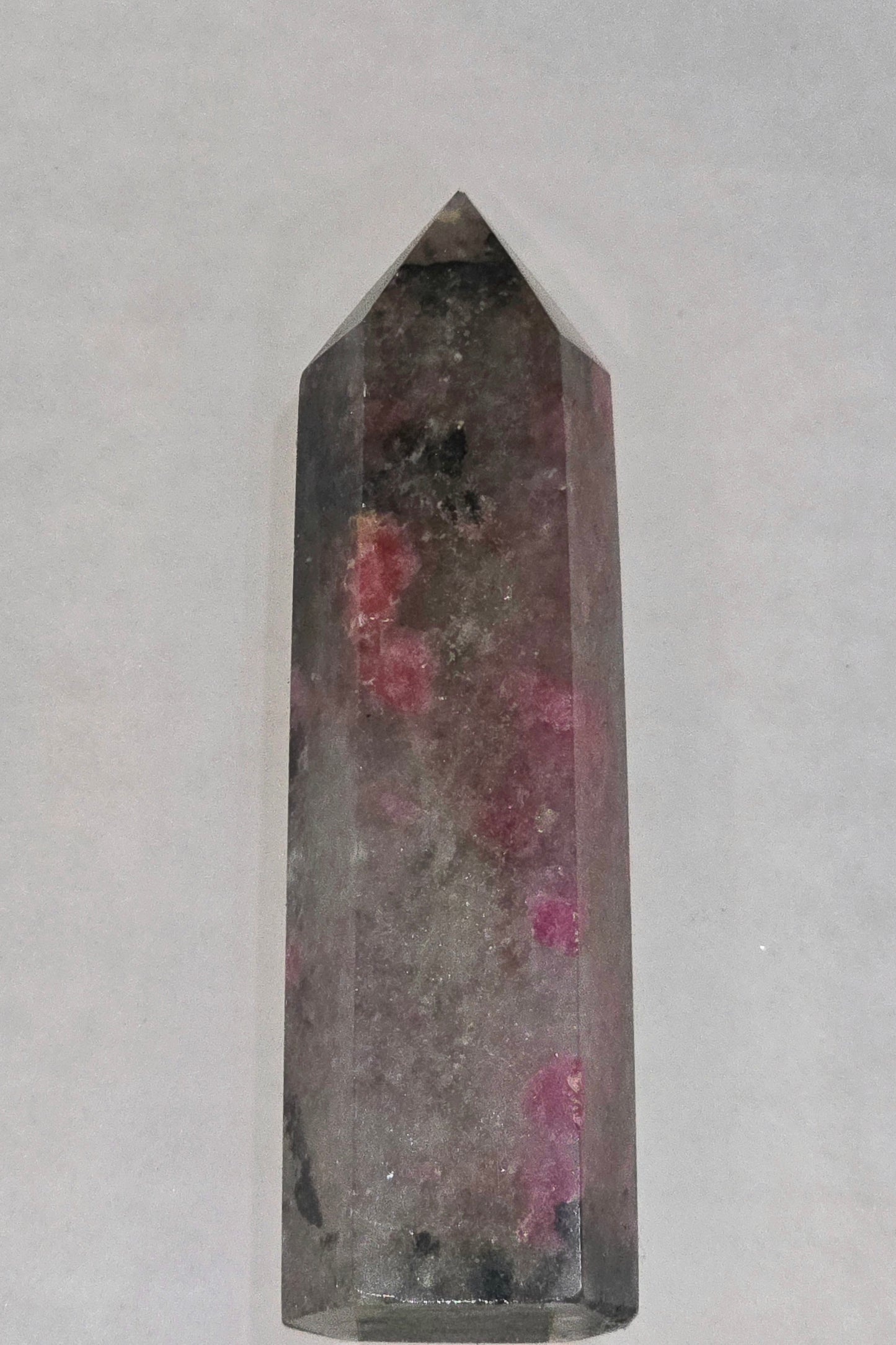 Rhodonite in Quartz Tower