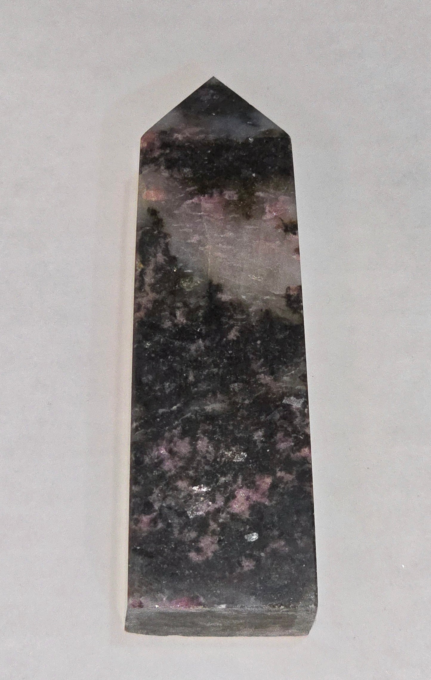 Rhodonite in Quartz Tower