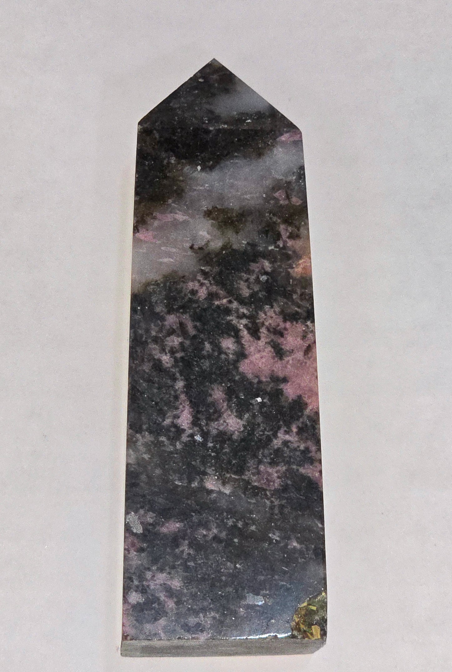 Rhodonite in Quartz Tower