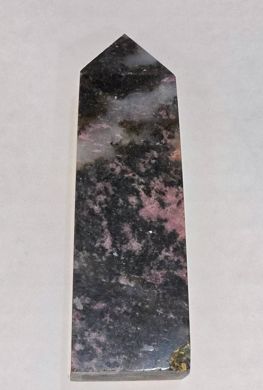 Rhodonite in Quartz Tower