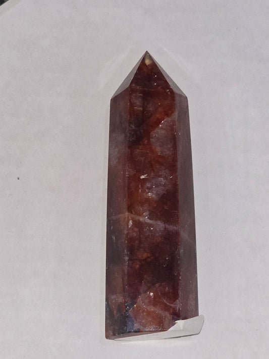 Hematite "FireQuartz" Quartz Tower