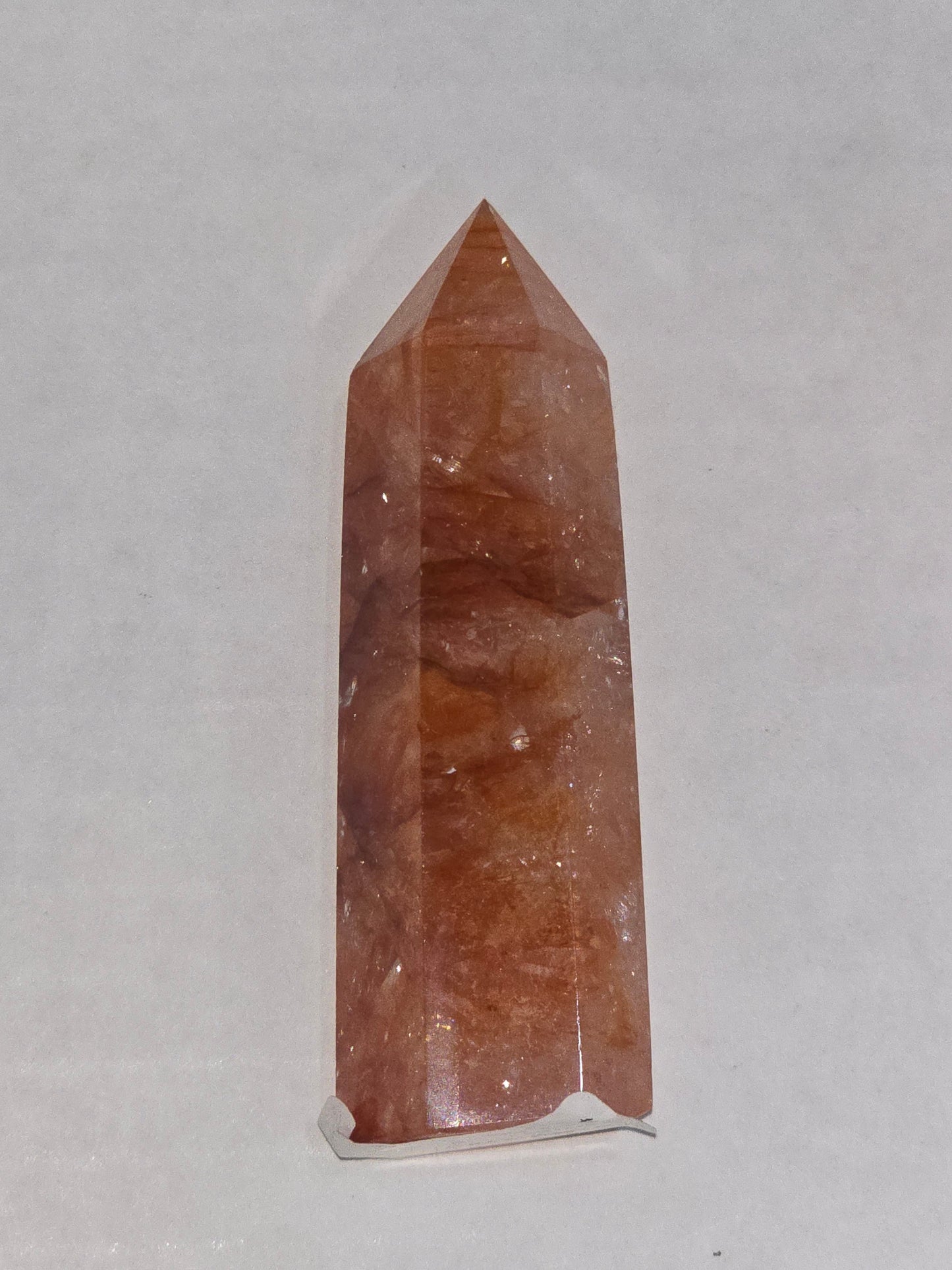 Hematite "FireQuartz" Quartz Tower
