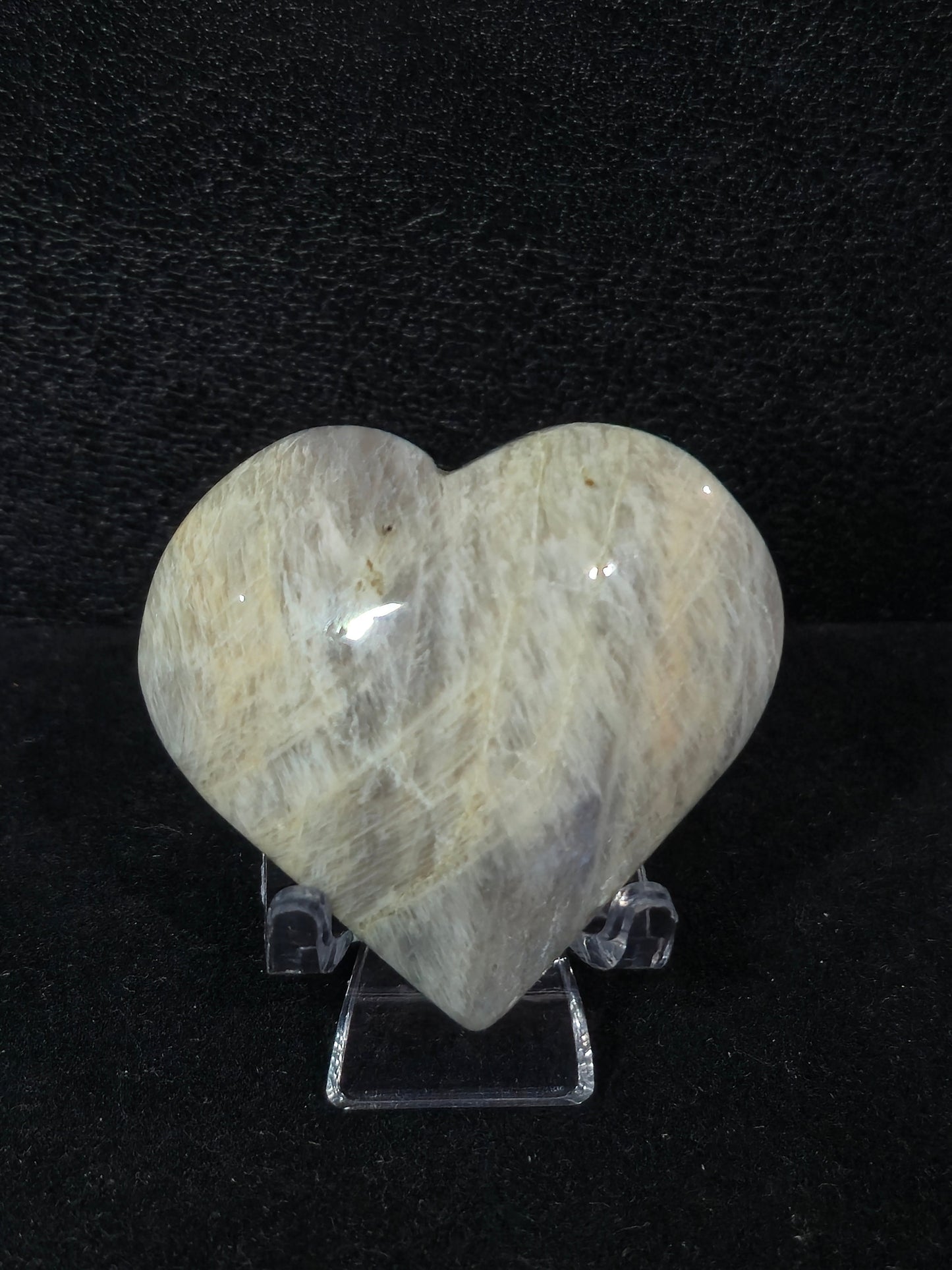 Sun Moonstone Heart Carvings – Natural Mineral Specimen