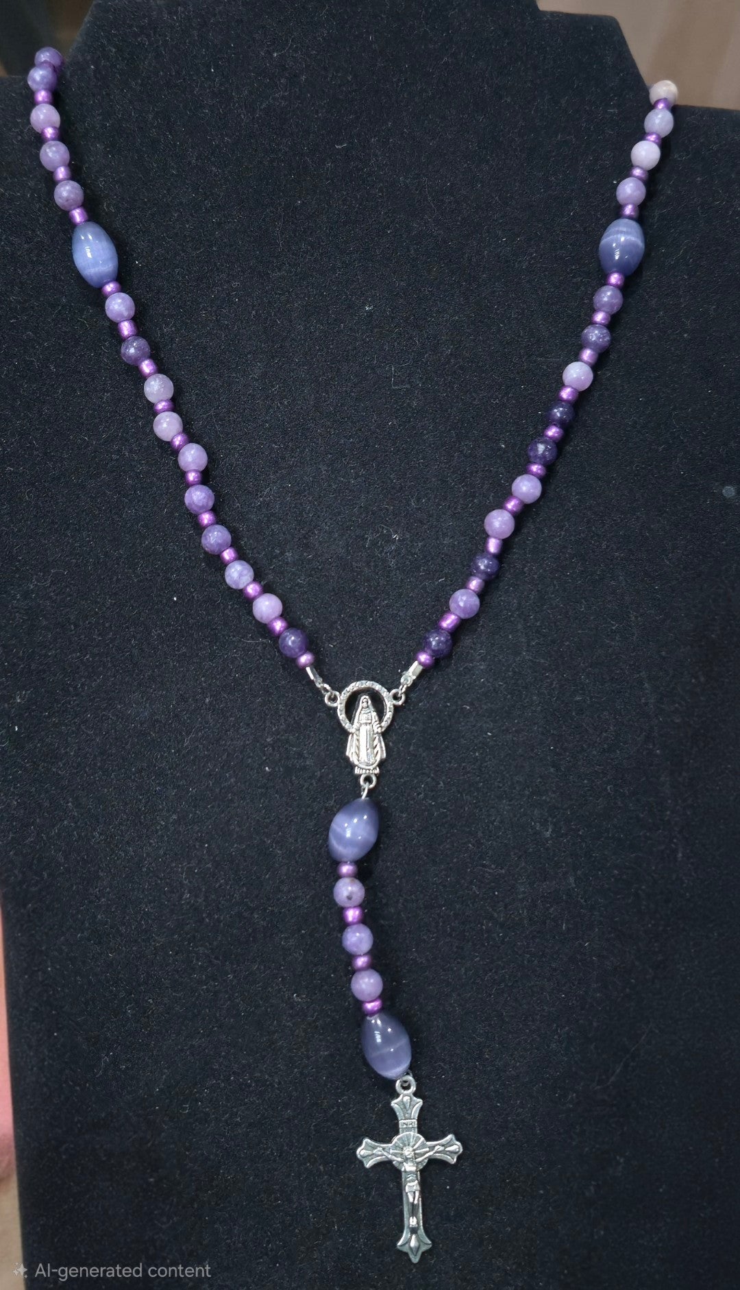 Lepidolite Rosary Beads 6mm – Hand Strung Natural Stone Jewelry