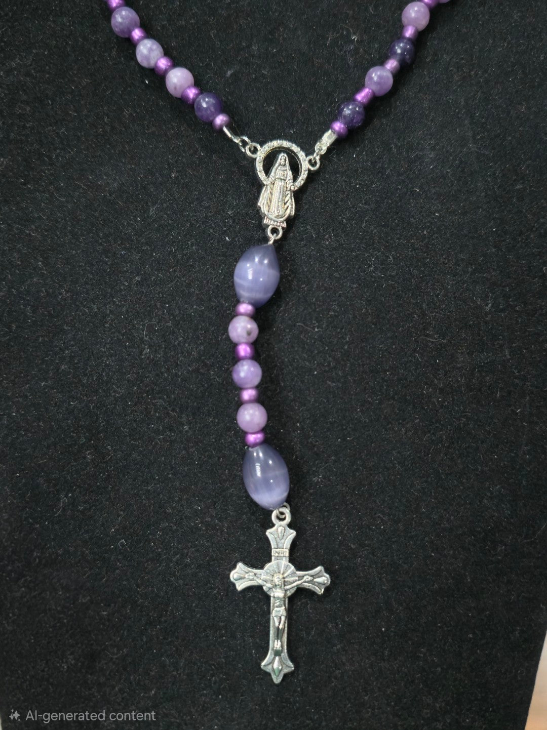 Lepidolite Rosary Beads 6mm – Hand Strung Natural Stone Jewelry