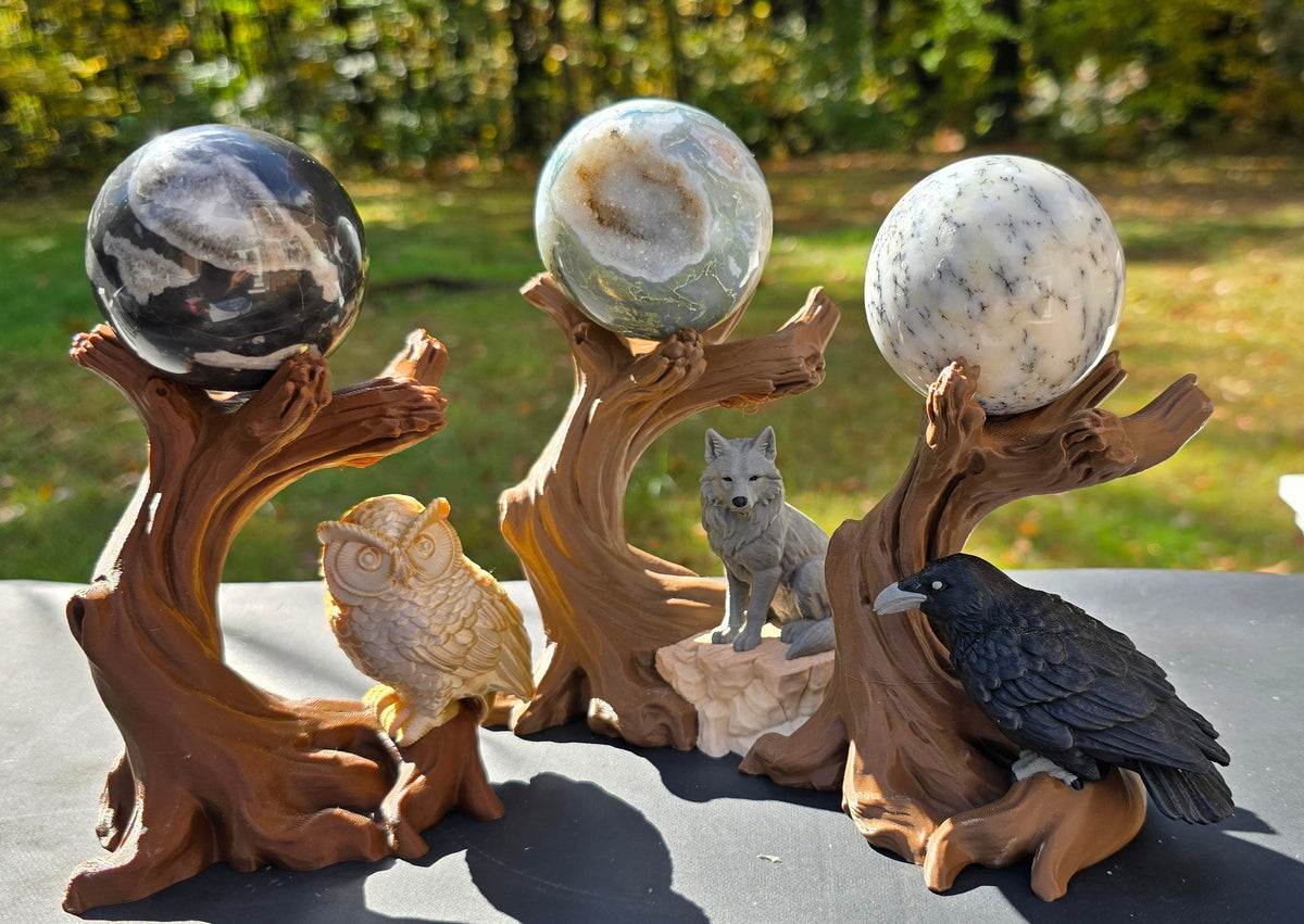Original Spirit Animal Crystal Sphere Holders by Vance