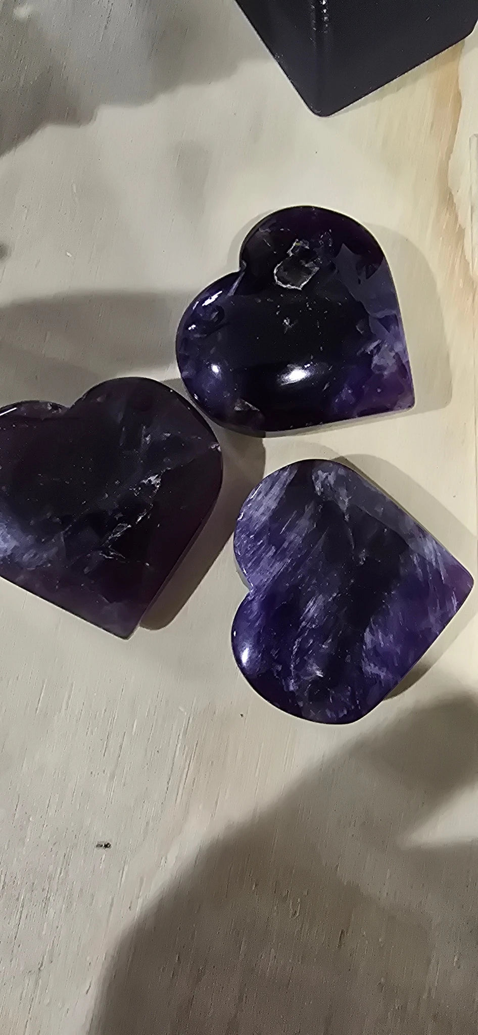 Purple Fluorite Heart carving