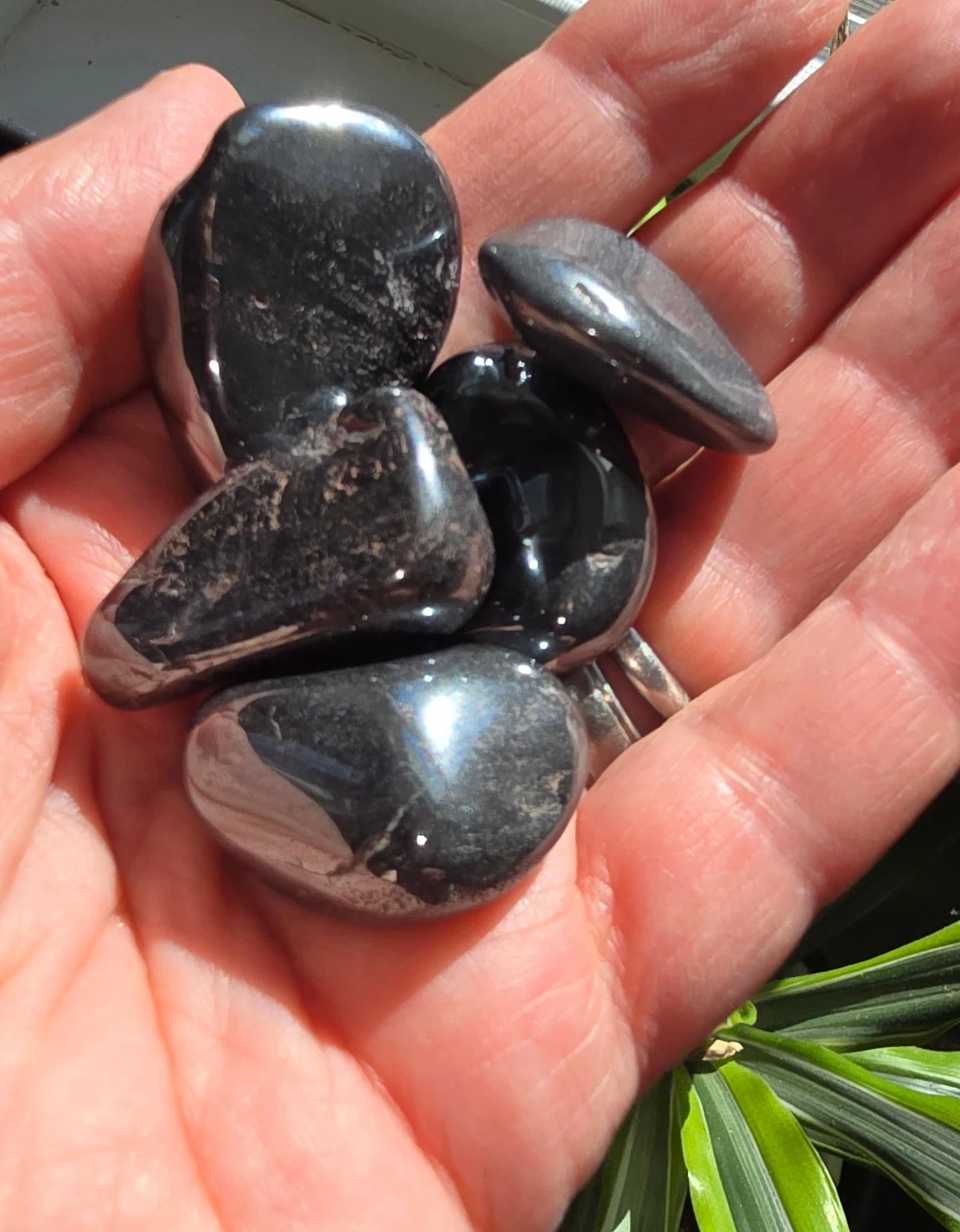 Hematite tumble stone