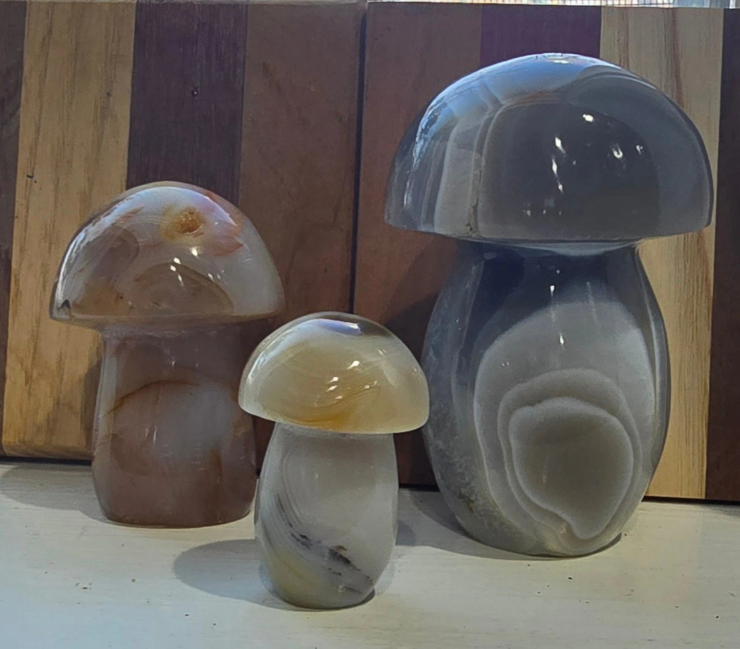 Agate Mushroom Carving