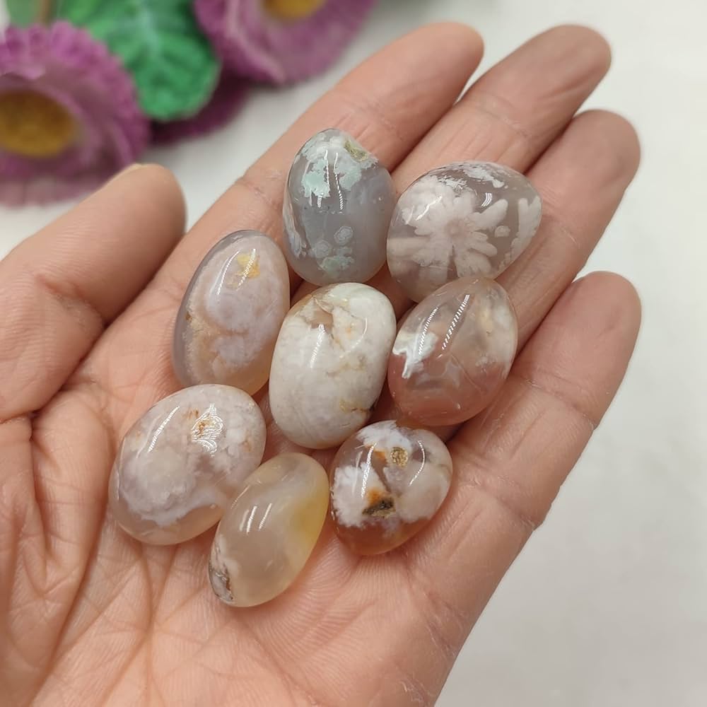 Flower Agate Tumble – Natural Polished Stone
