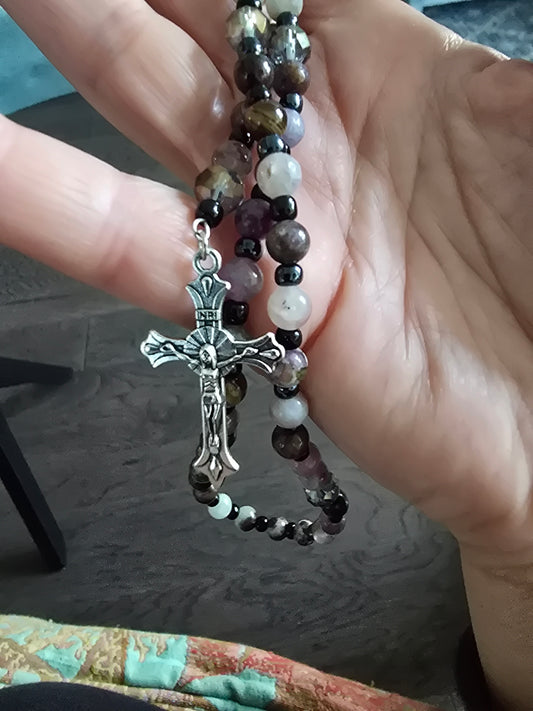 Watermelon Tourmaline Rosary beads