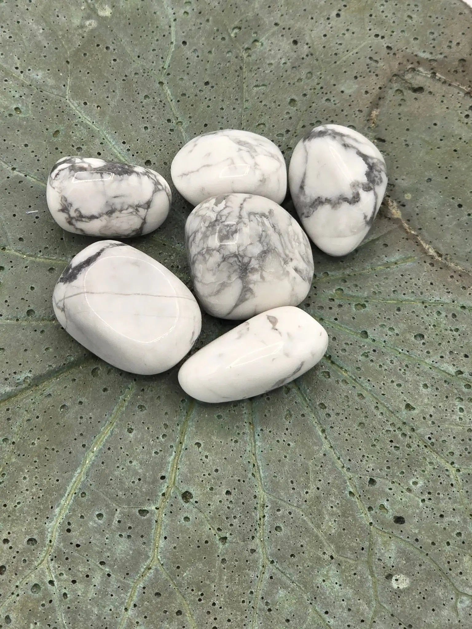 Genuine Howlite Tumble Genuine Howlite tumble stone