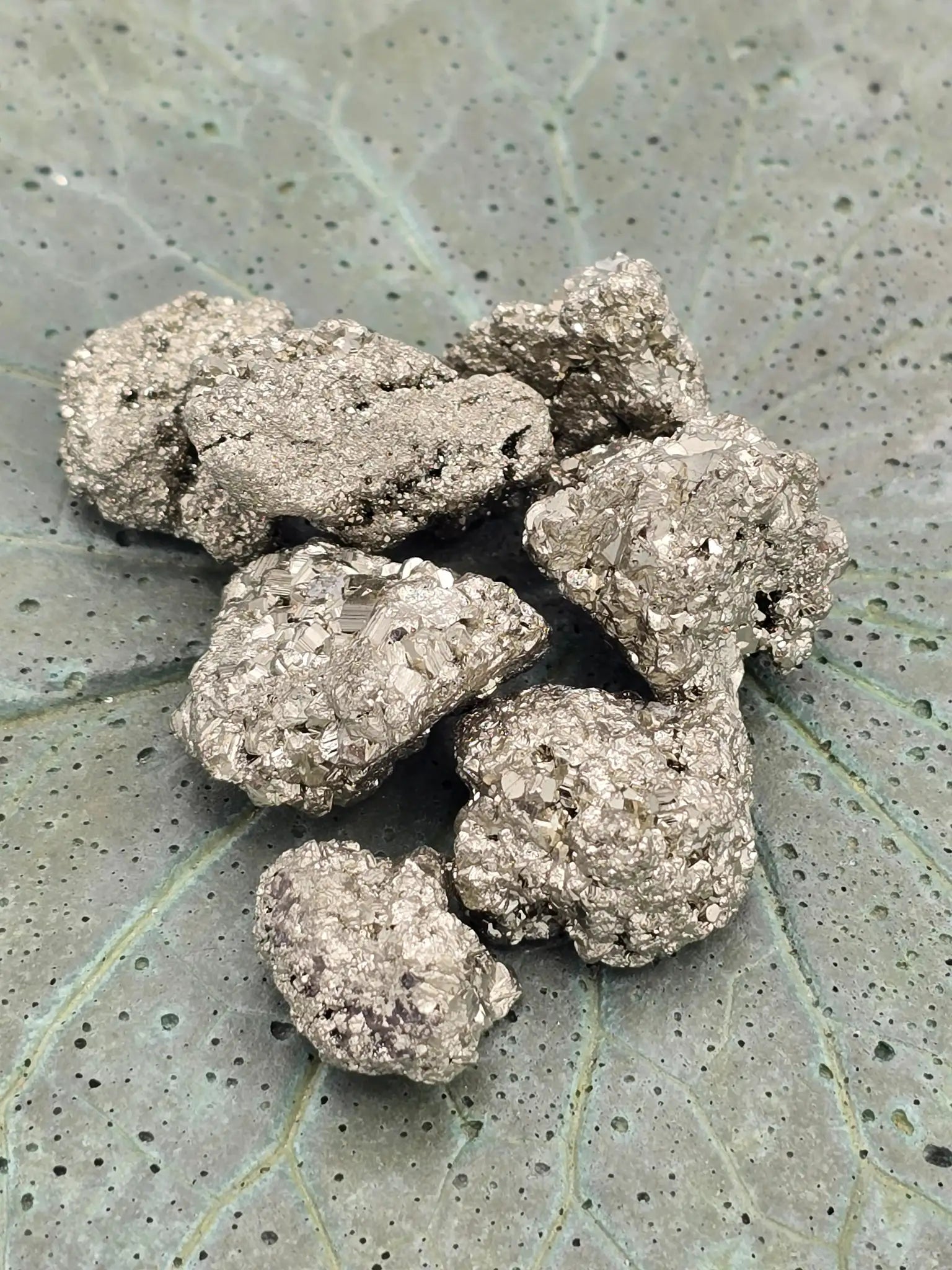 Pyrite tumble stone