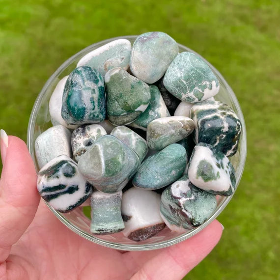 Green Sardonyx Tumbles – Natural Polished Stone