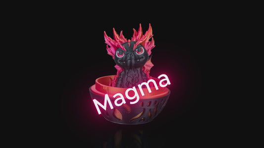 Magma Baby Dragon with egg