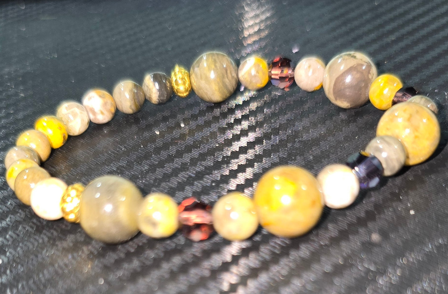 Bumblebee Jasper 6mm & 8mm Beaded Bracelet – Hand Strung Natural Stone Jewelry