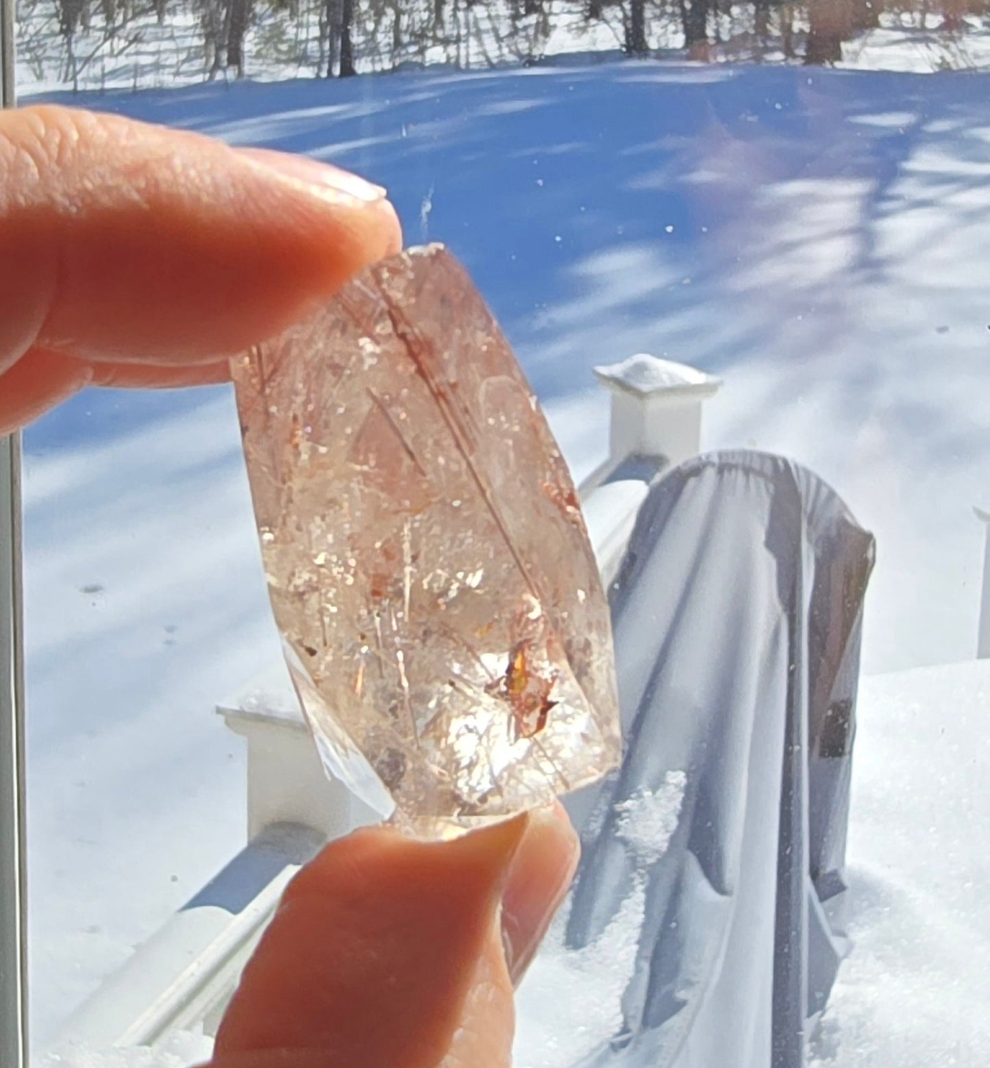 Copper Rutilated Quartz Free‑Form – Polished Natural Rutile Quartz