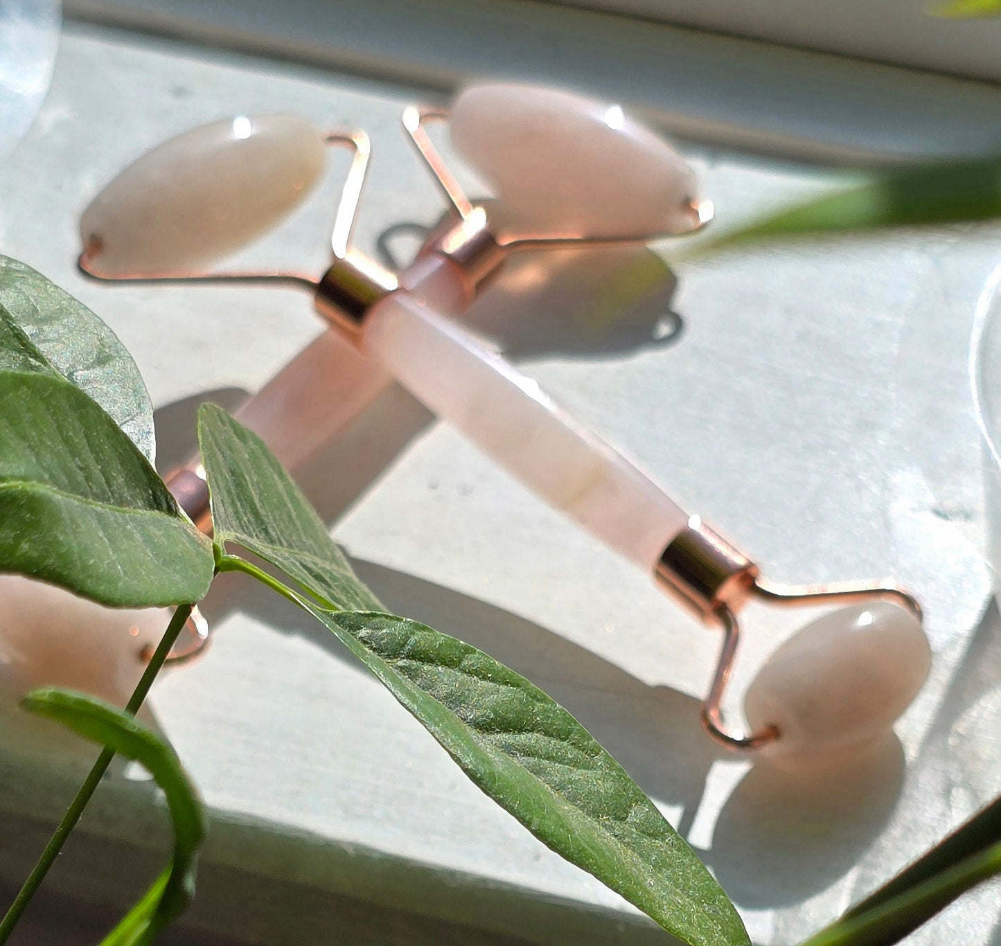 Rose Quartz Skin Care Roller – Polished Natural Quartz
