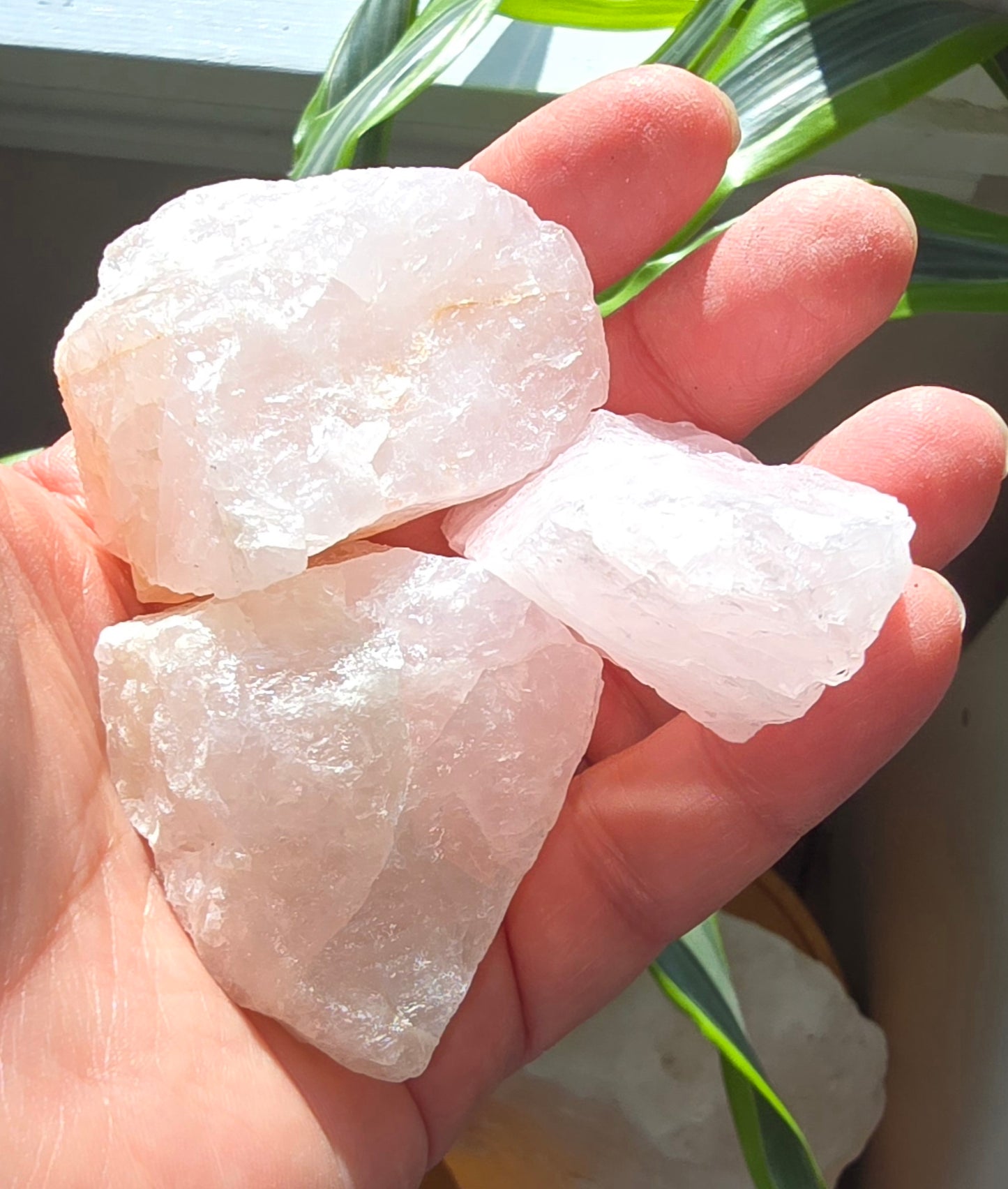 Raw Rose Quartz Tumble Quartz tumble stone - Genuine N