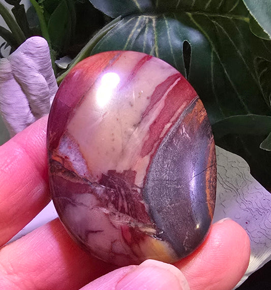 Tiger Iron Palm Stone – Polished Natural Tiger Eye Hematite Jasper