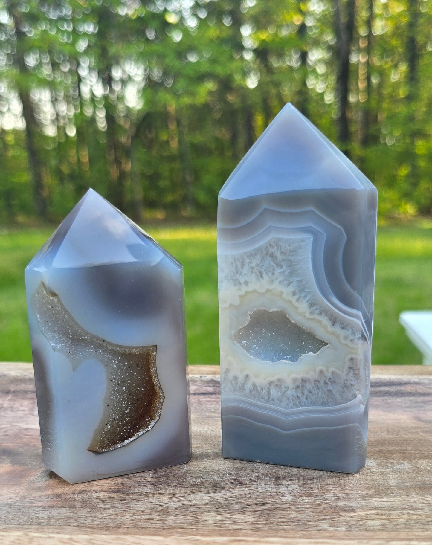Druzy Agate Towers – Polished Natural Agate