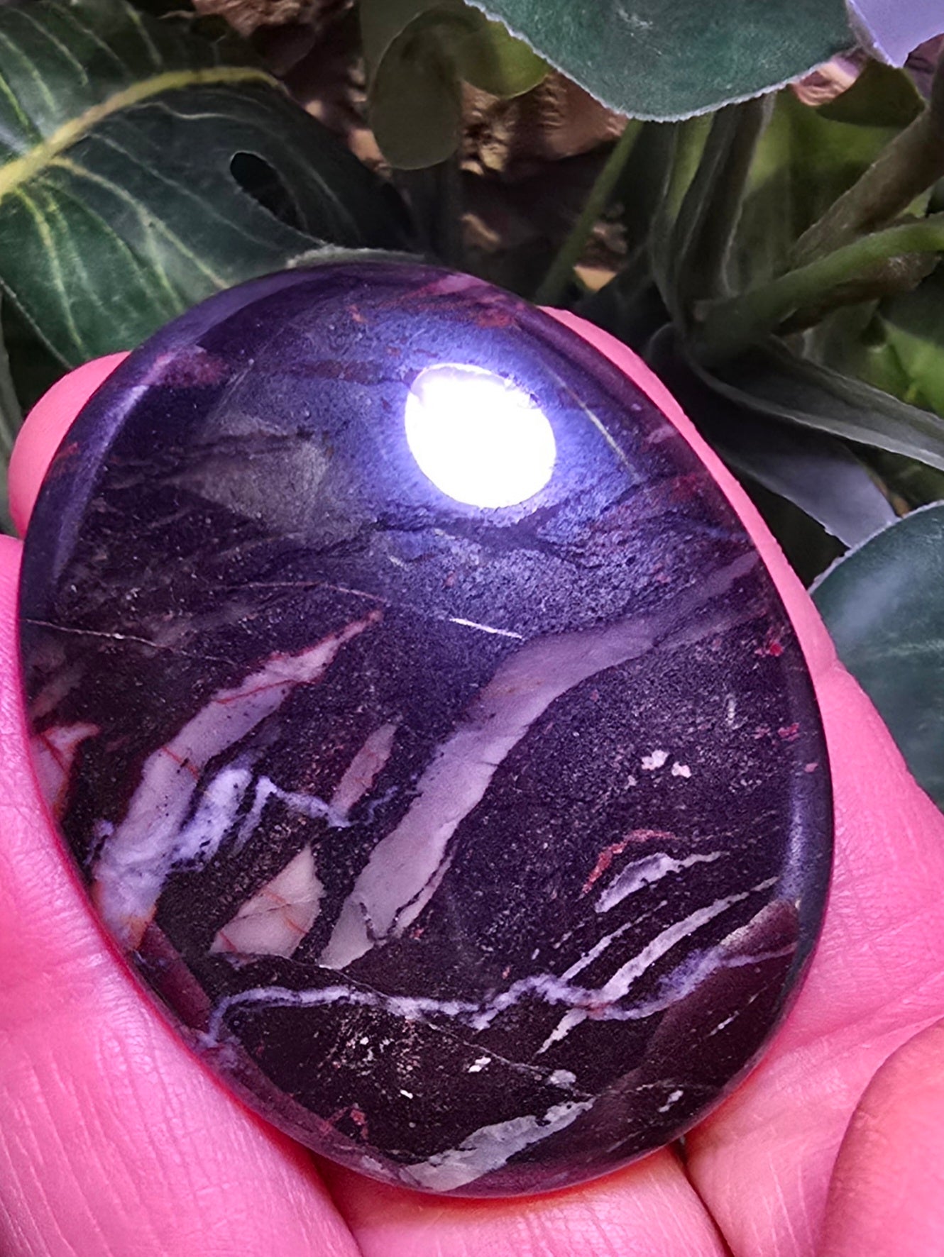 Tiger Iron Palm Stone – Polished Natural Tiger Eye Hematite Jasper