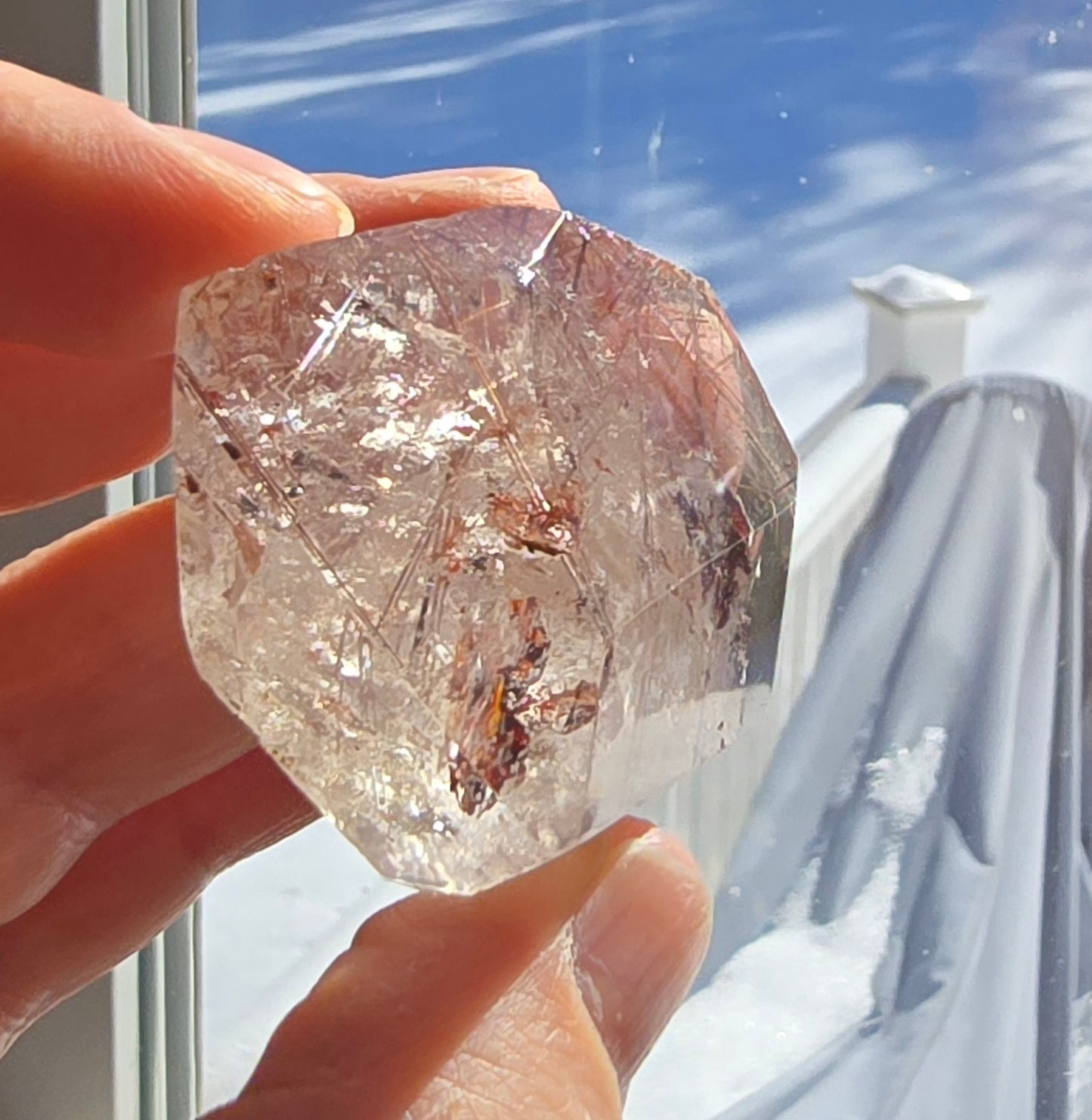 Copper Rutilated Quartz Free‑Form – Polished Natural Rutile Quartz