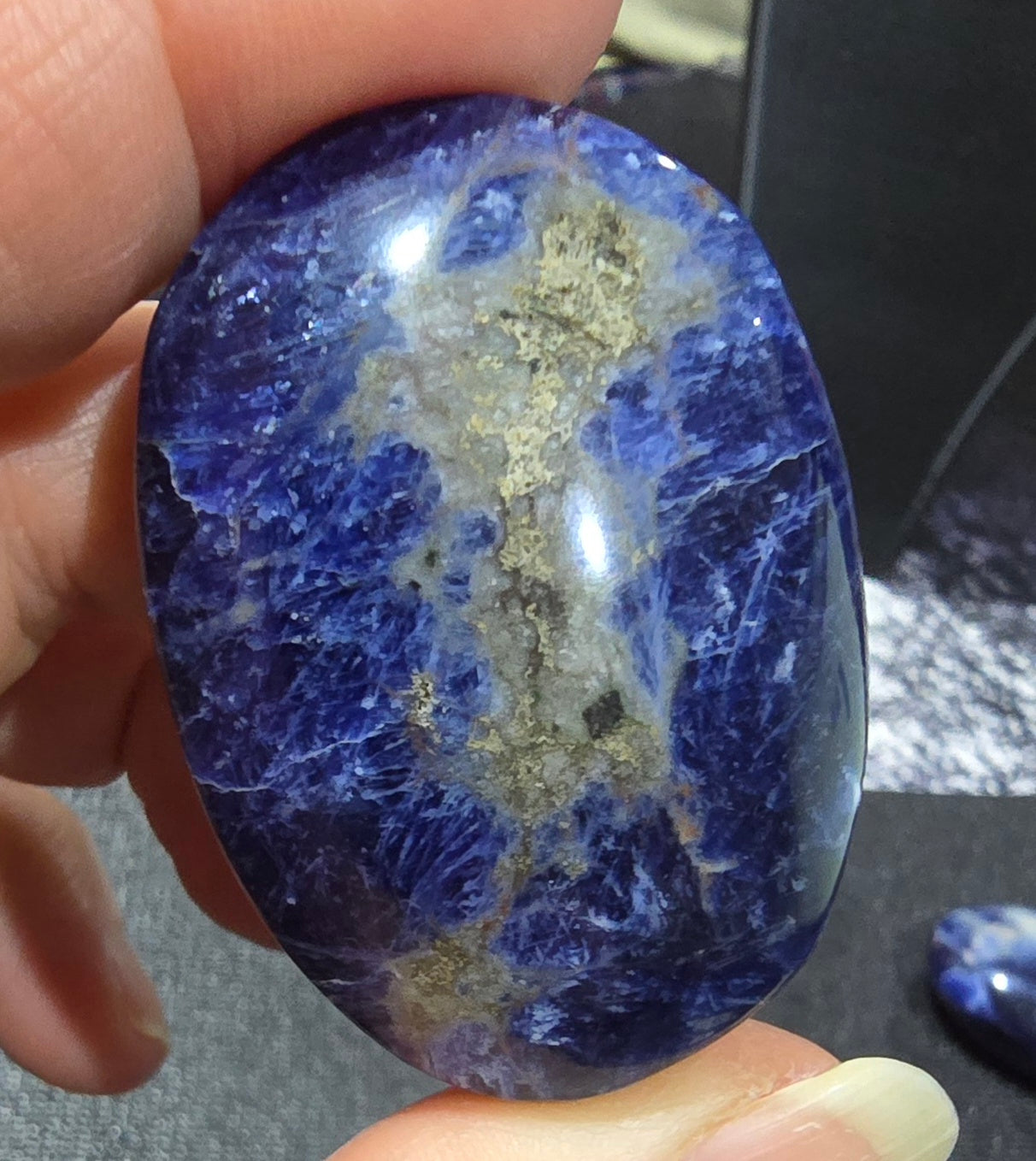 Sodalite Palm Stones – Polished Natural Blue Stone