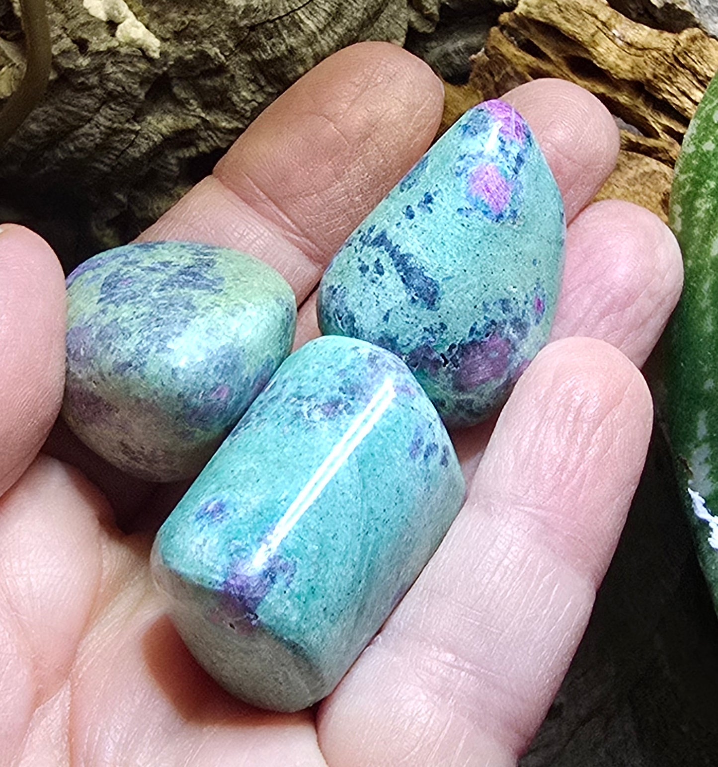 Ruby Fuchsite Tumbles – Polished Natural Stone
