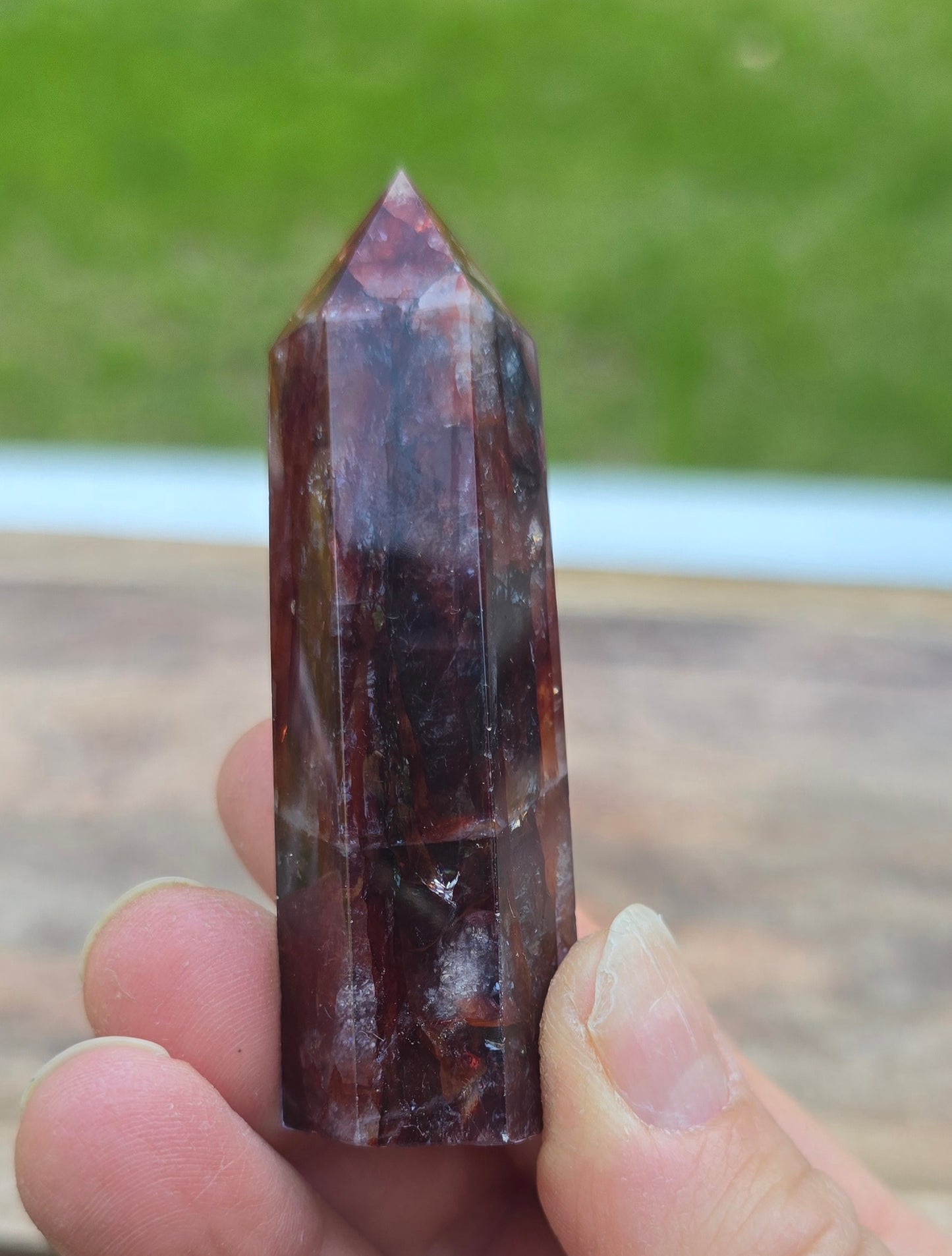 Hematite Fire Quartz Towers – Polished Natural Quartz