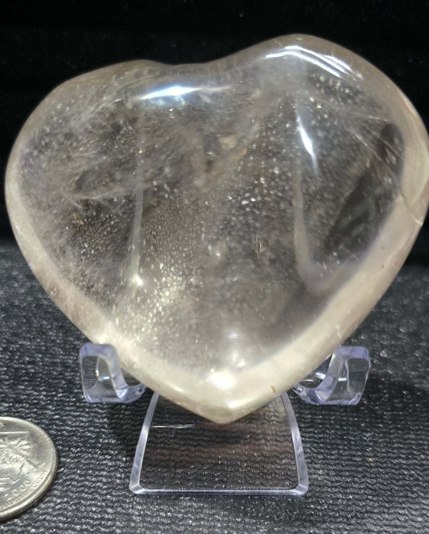 Clear Quartz Heart Carving – Natural Mineral Specimen