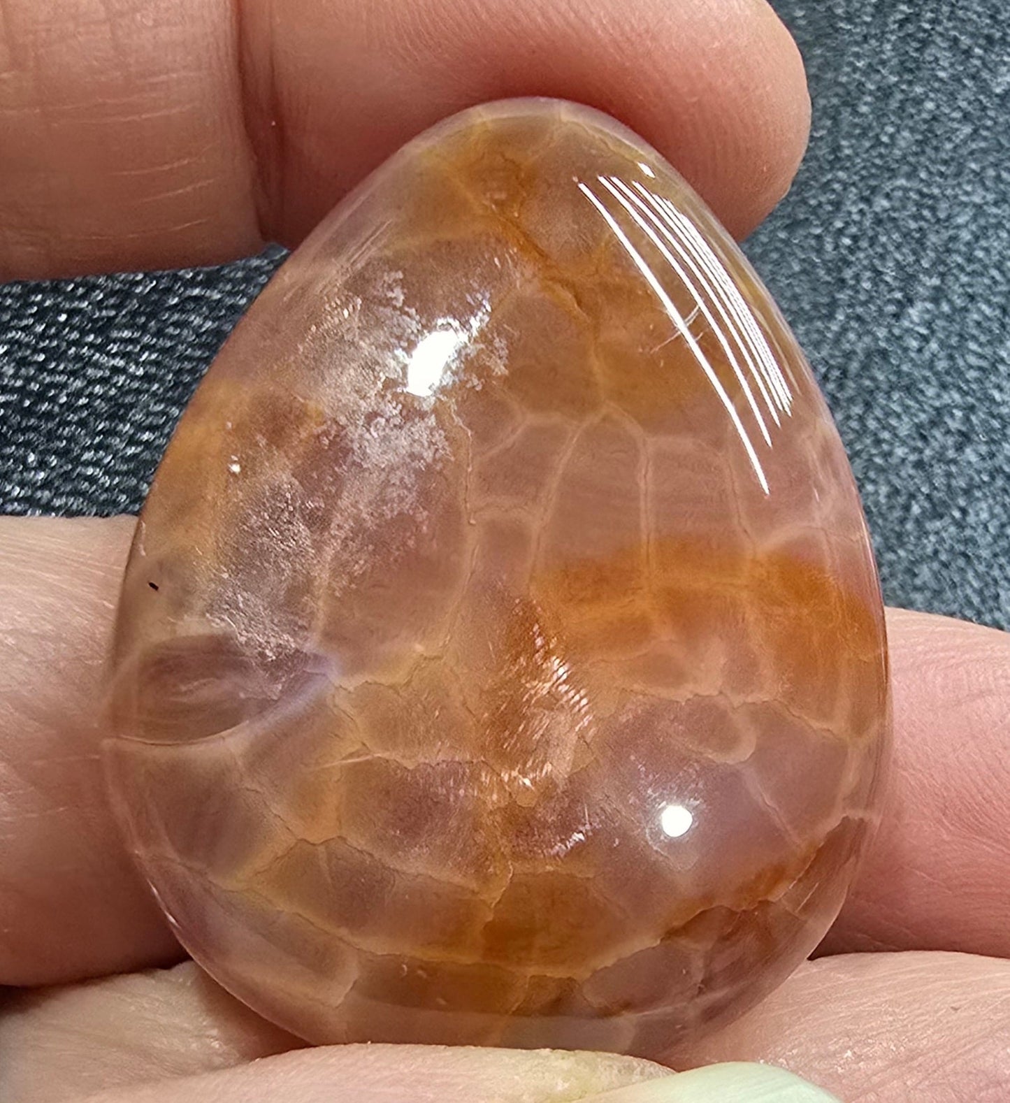 Snakeskin Agate Palm Stones 20.18 grams